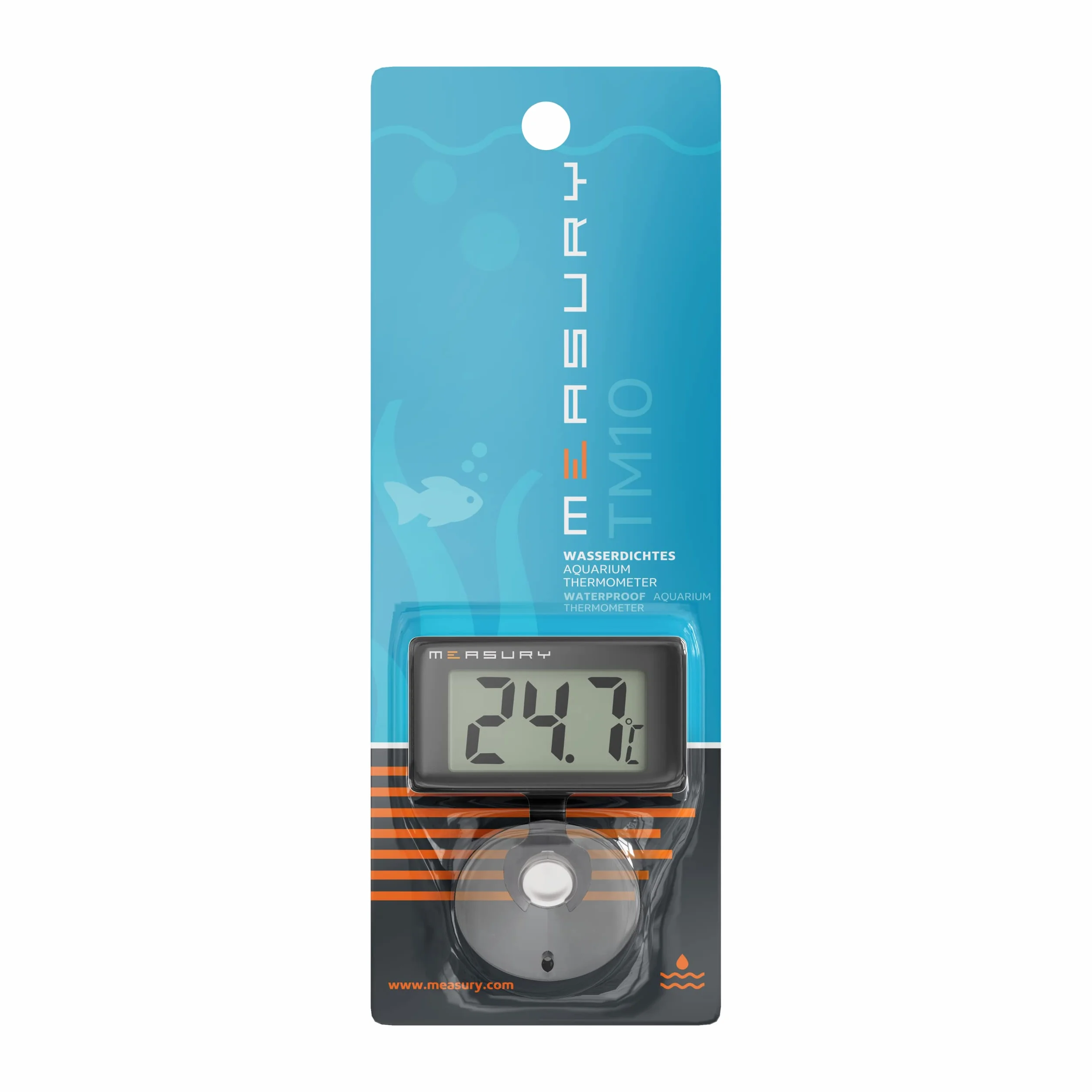 Measury Thermometre Aquarium Digital TM10 Eau Douce Eau de Mer Thermomètre