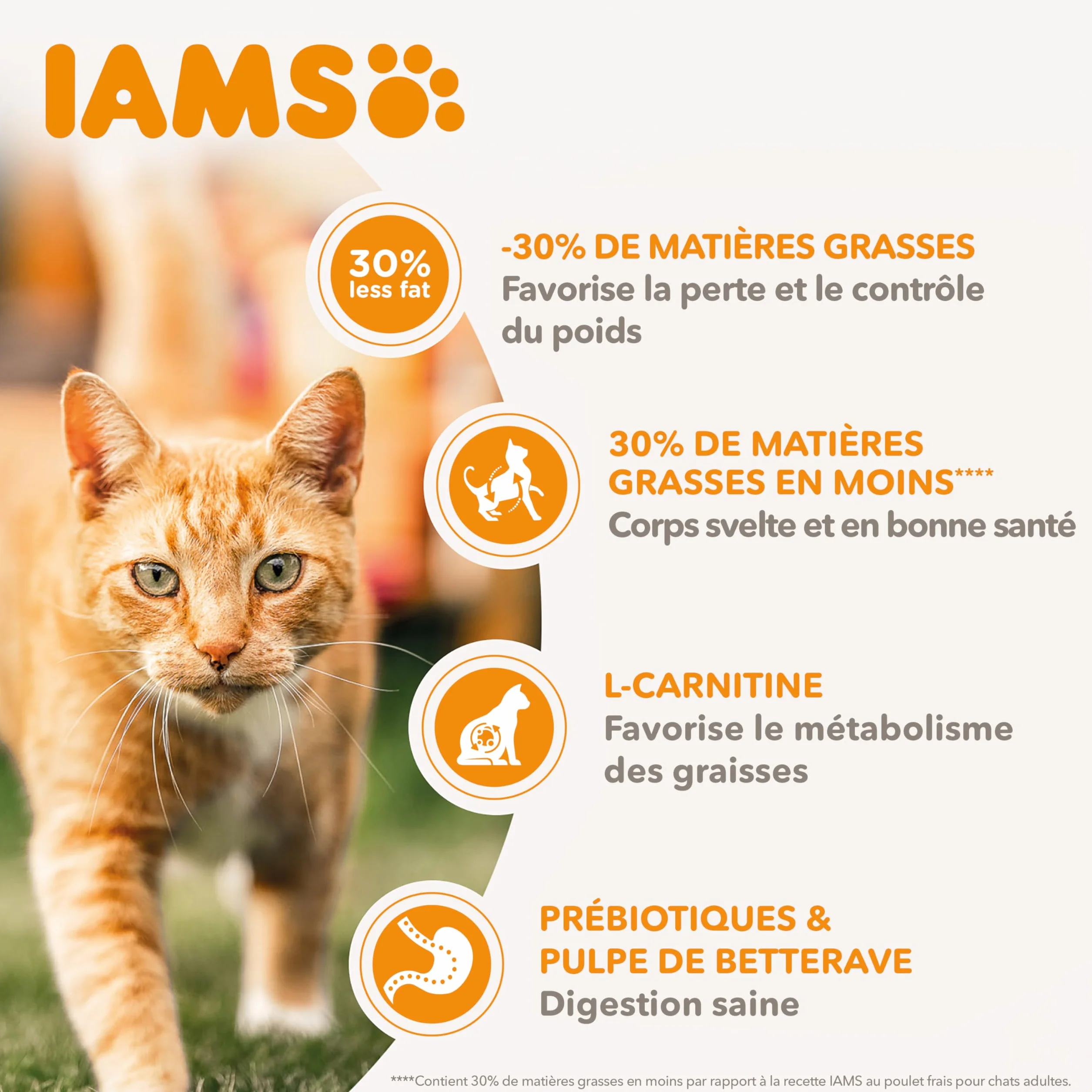 IAMS Advanced Nutrition Croquettes Allégées pour Chats Stérilisés au Poulet Frais 10 kg
