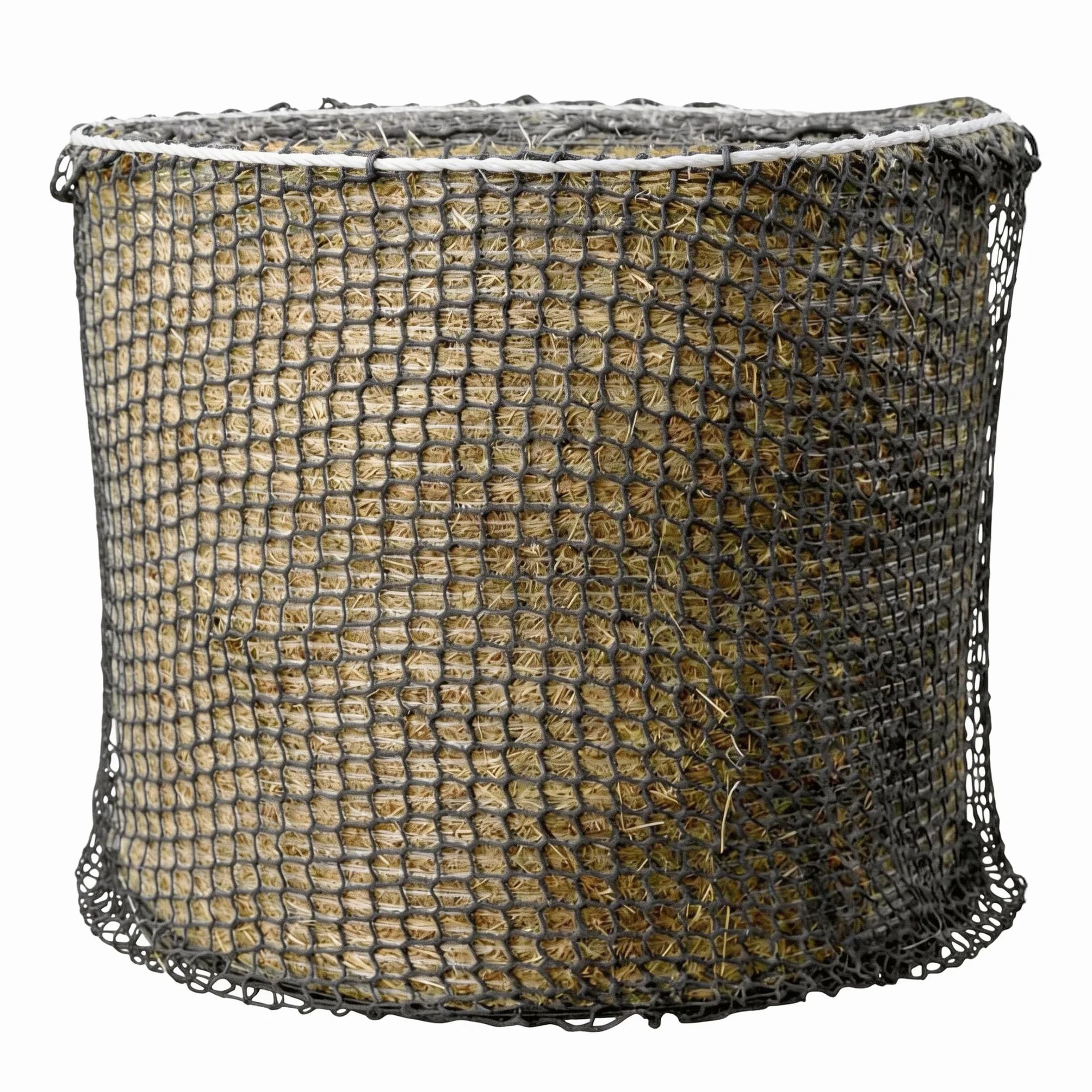 Grand Filet à Foin pour Chevaux, Filet Foin Botte Ronde Diamètre 180cm Hauteur 180cm Maille 4,5cm x 4,5cm