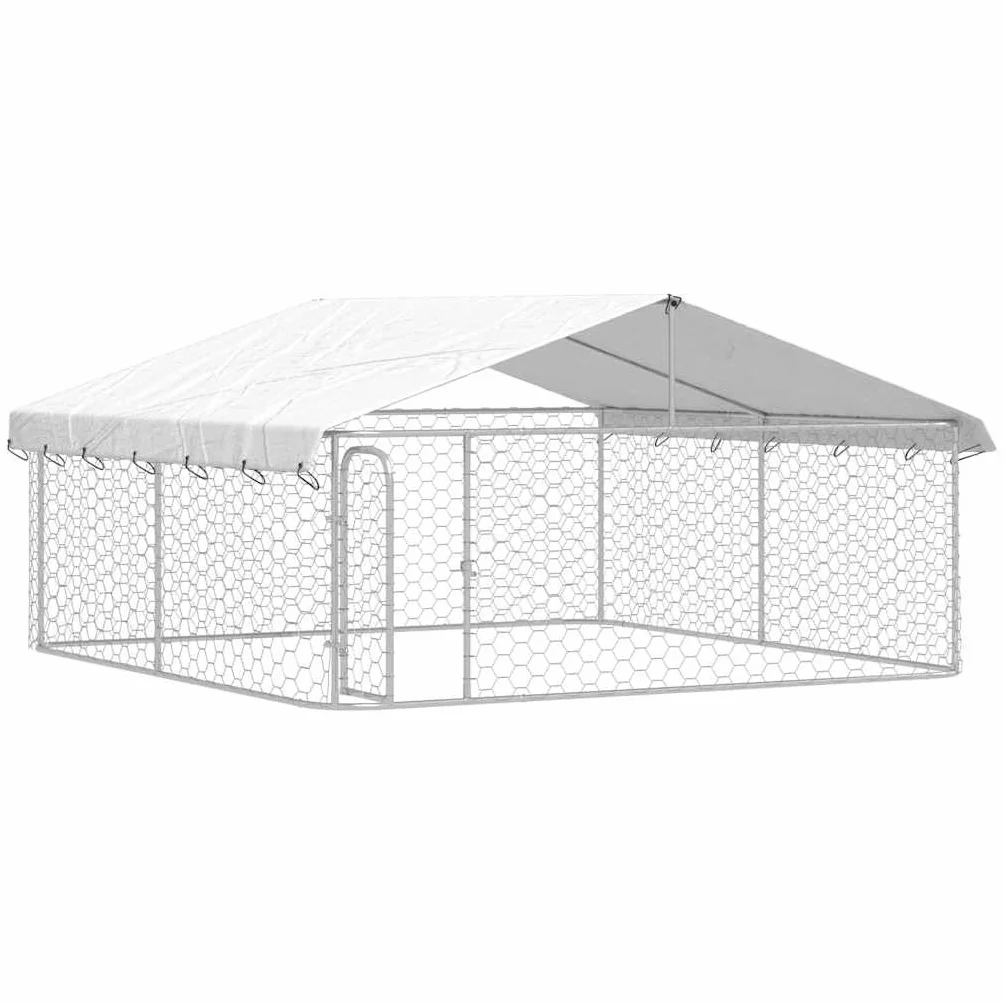 Chenil Extérieur Métal pour Chien 300x300x150 cm