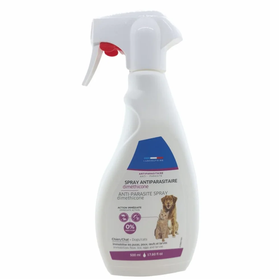 Francodex Spray antiparasitaire diméthicone 500 ML pour Chats et Chiens