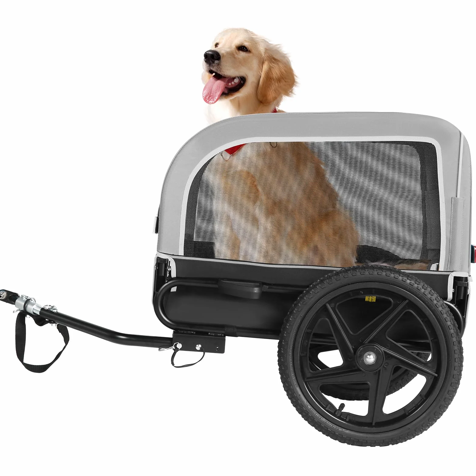 Remorque de vélo pour Chiens de Petite et Moyenne Taille, 23 kg, Pliable, avec Roues à dégagement Rapide, idéale pour Les randonnées à vélo et Les activités de Plein air