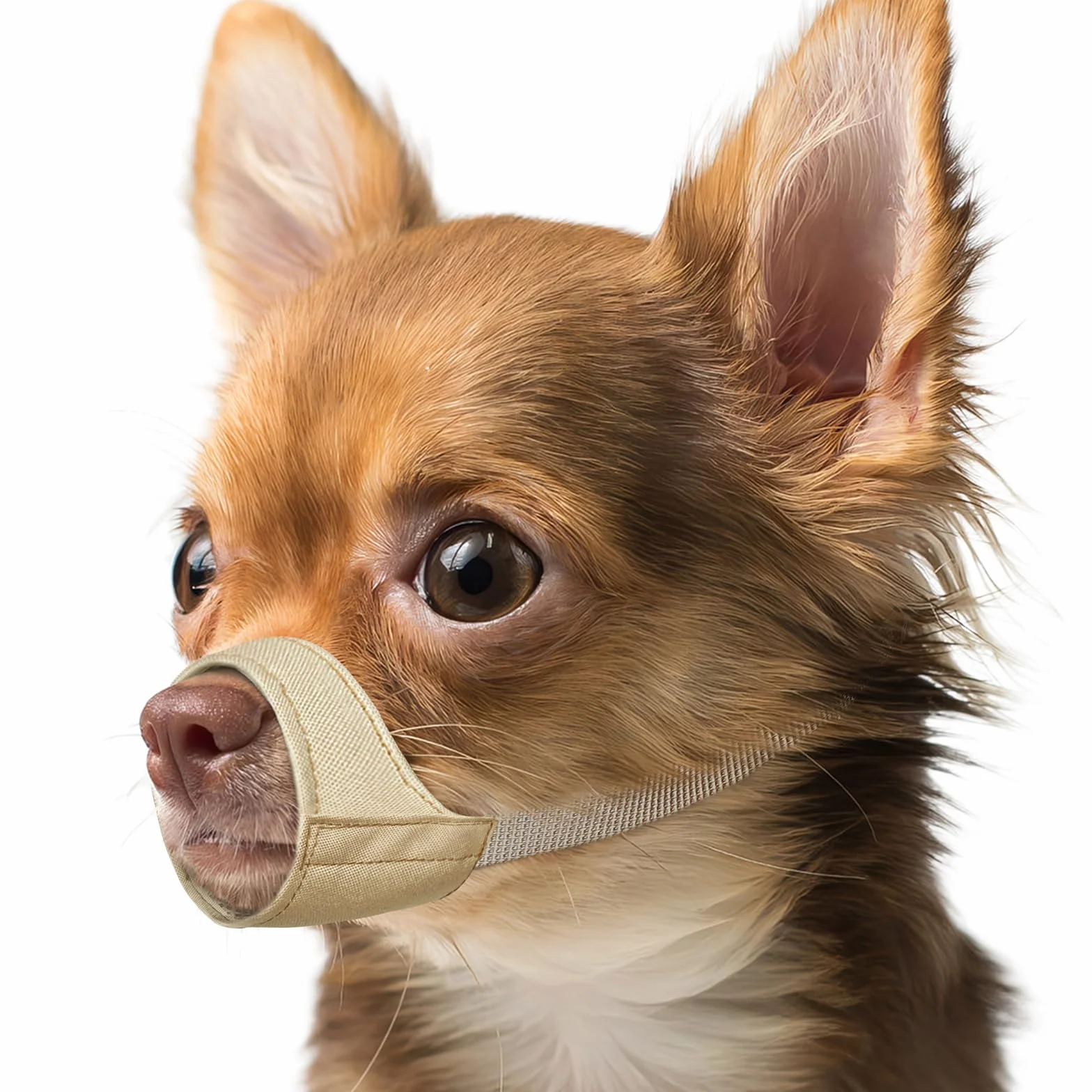 Mayerzon Muselière à museau Court pour Chihuahua, Shih tzu, Boxeur américain, muselière en Tissu Doux pour Le toilettage des visites vétérinaires, empêche Les morsures et Les Combats