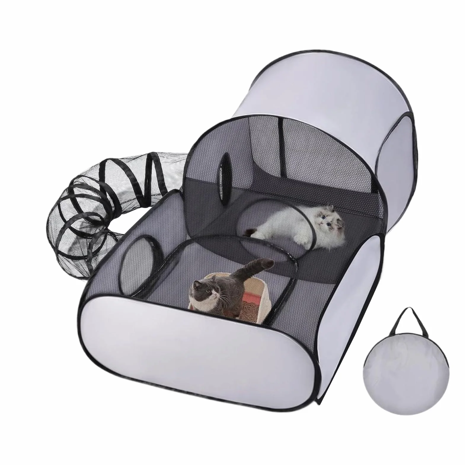 Enclos pour Chats Extérieur Pliable avec Tente de Jeu pour Chaton Chiot Petits Animaux