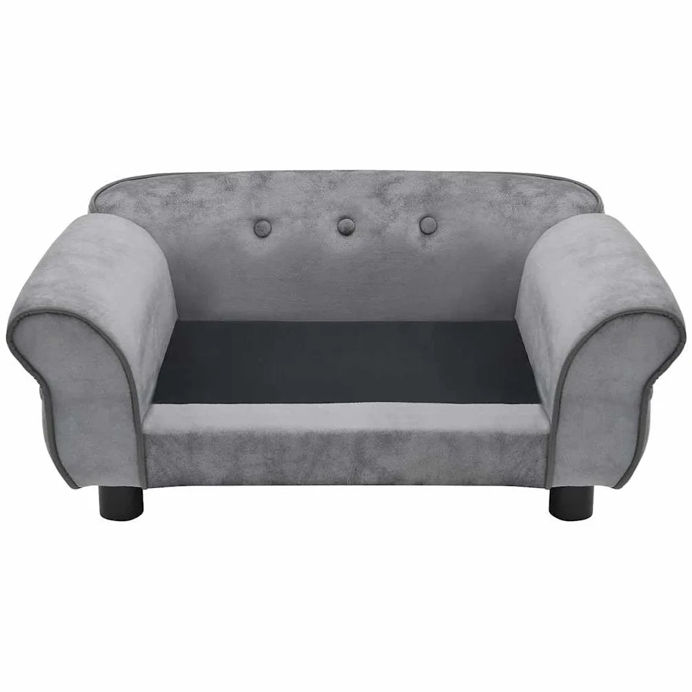 Canapé pour chien Gris 72x45x30 cm Peluche