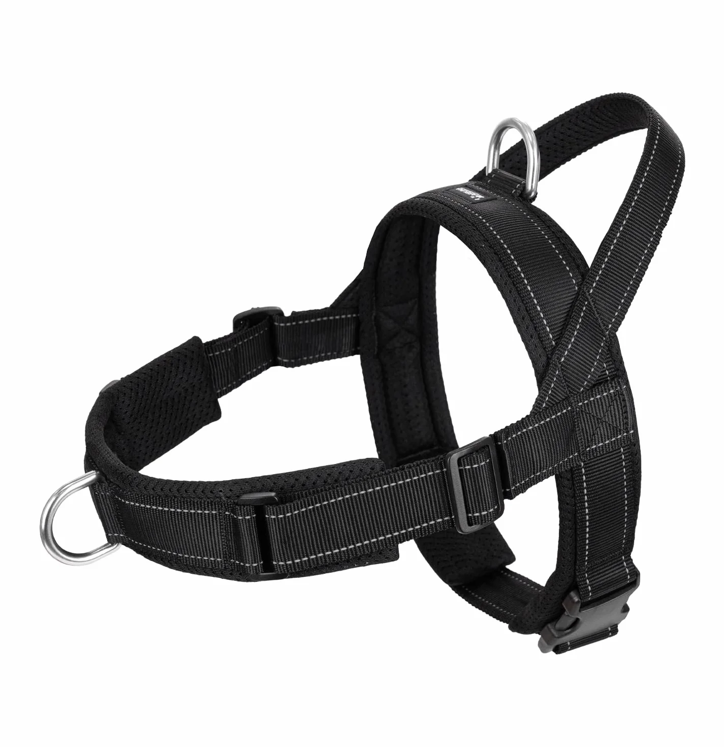 Harnais pour Chien Anti-Traction Harnais en T Réfléchissant Noir Arblina