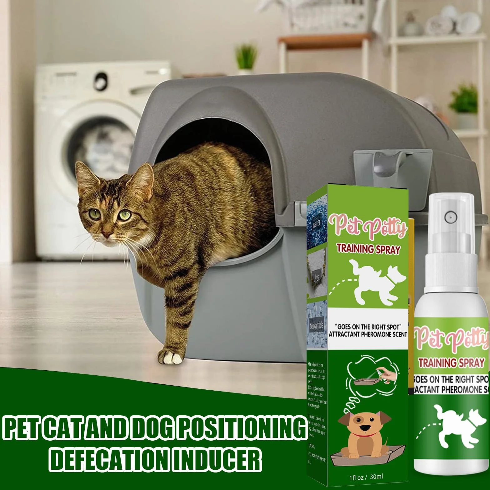 Spray d'Entraînement pour Chien 30ml Attractif Naturel Aide Apprentissage Propreté