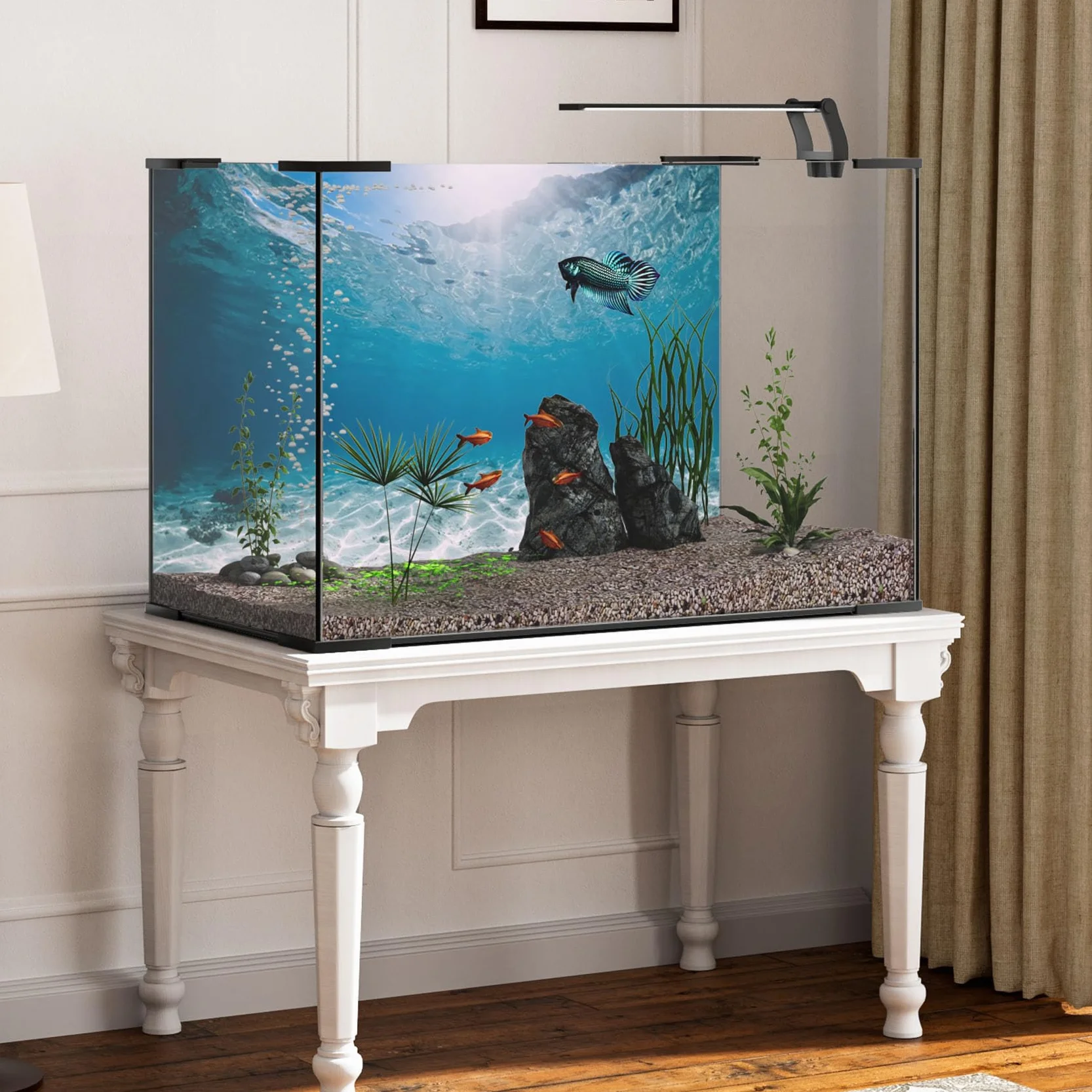 Winylowe Tło Akwarium Ocean Podwodny 61x30cm