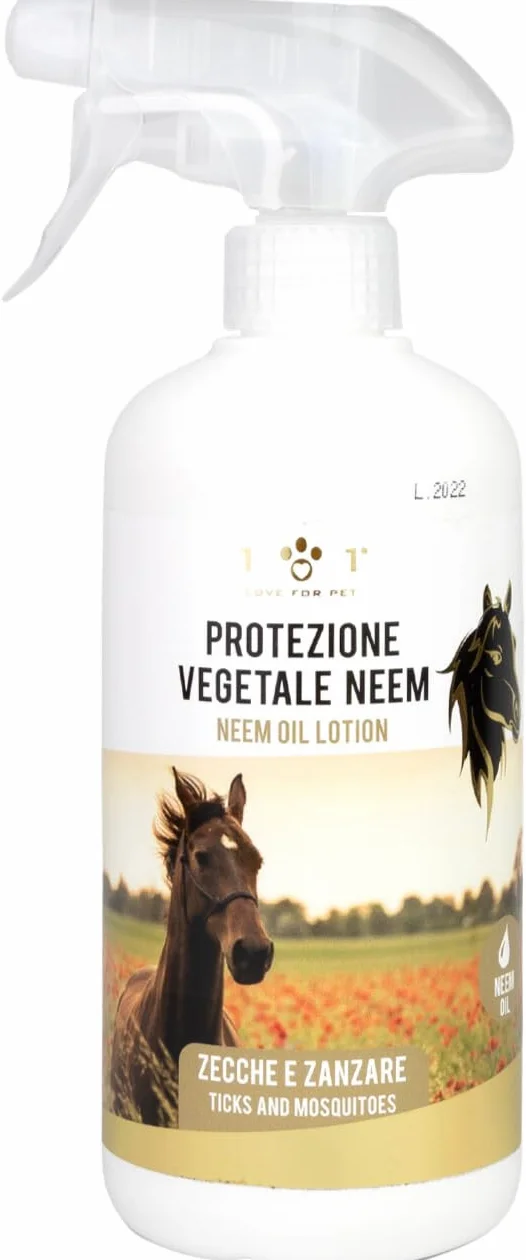 Spray Végétal à l'Huile de Neem 500 ml - Répulsif Insectes pour Chevaux