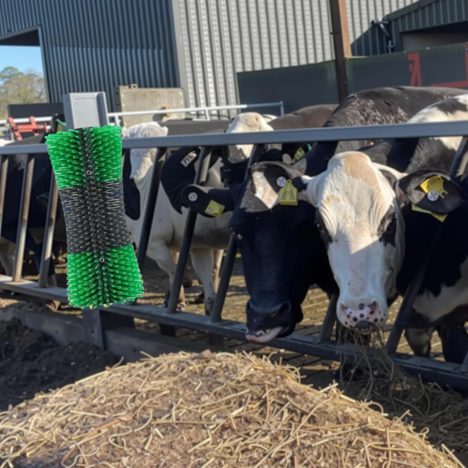 Lot de 2 brosses à gratter pour chevaux et bétail, toilettage et massage