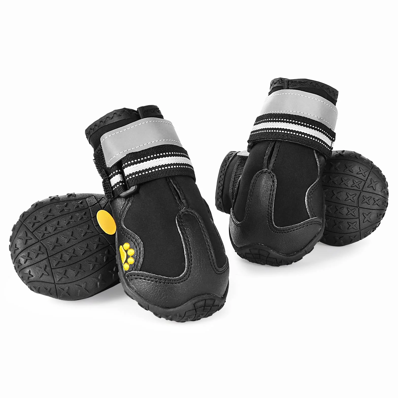 Chaussures de Chien Imperméables avec Sangles Réfléchissantes et Semelle Antidérapante pour Moyen Grand Chien (5#)