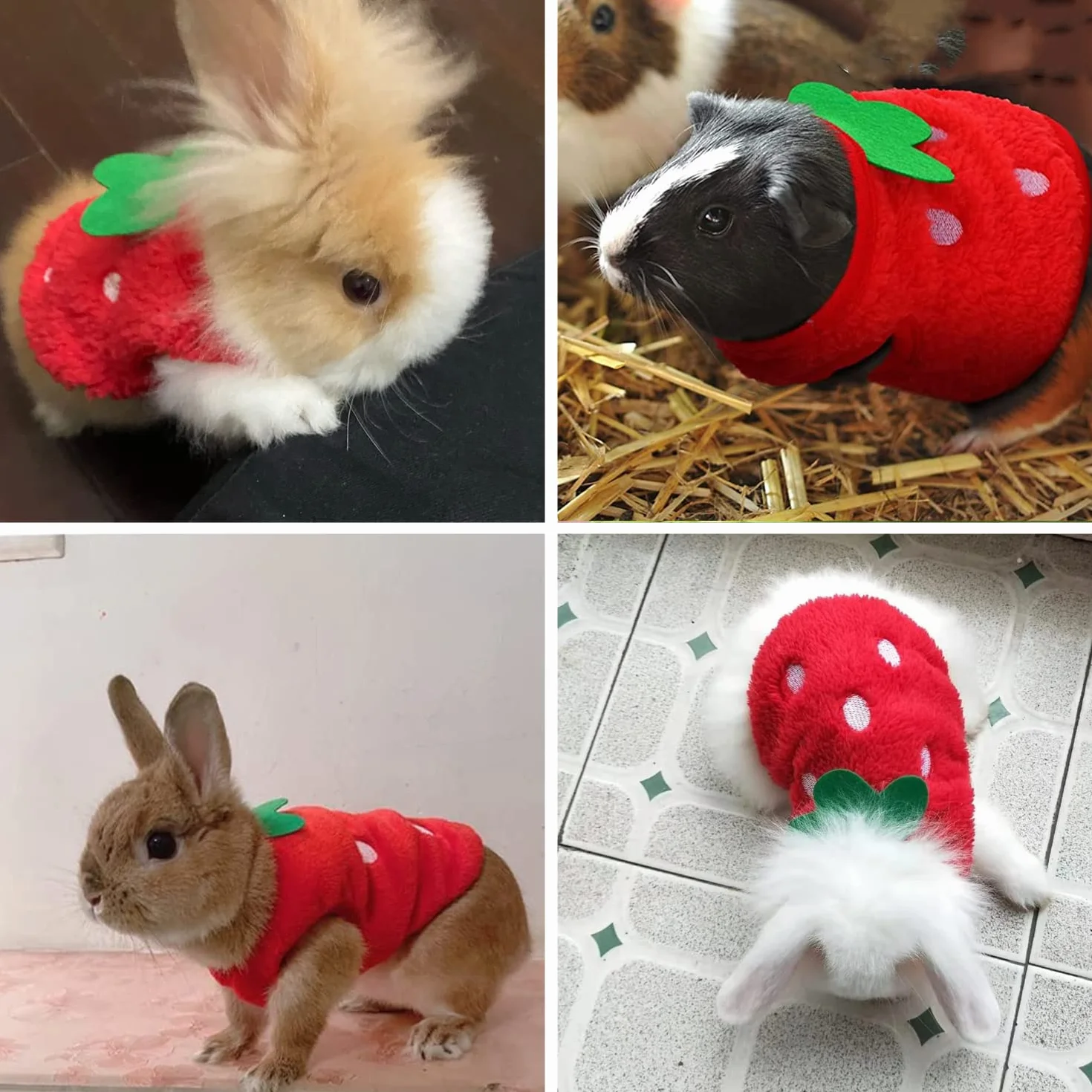 Vêtements Chauds pour Petits Animaux Lot de 2 Gilets T-Shirts pour Chiots Chaton Furet Lapin