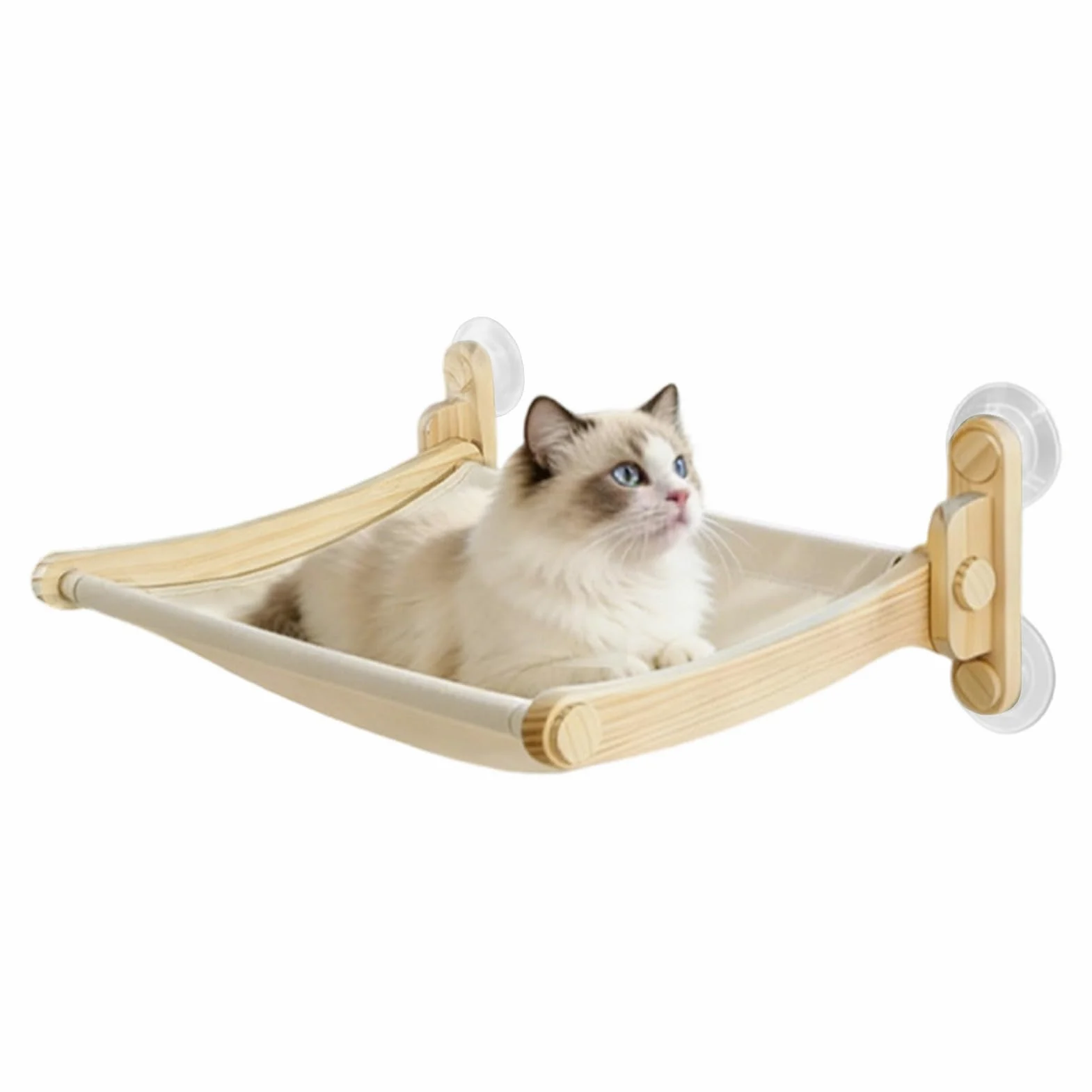 Perchoir Pour Chat Fenêtre Lit à Ventouses Chat | Perchoir Renforcé En Bois Pour Chaton pour la Maison l'Appartement le Salon le Mur la Chambre