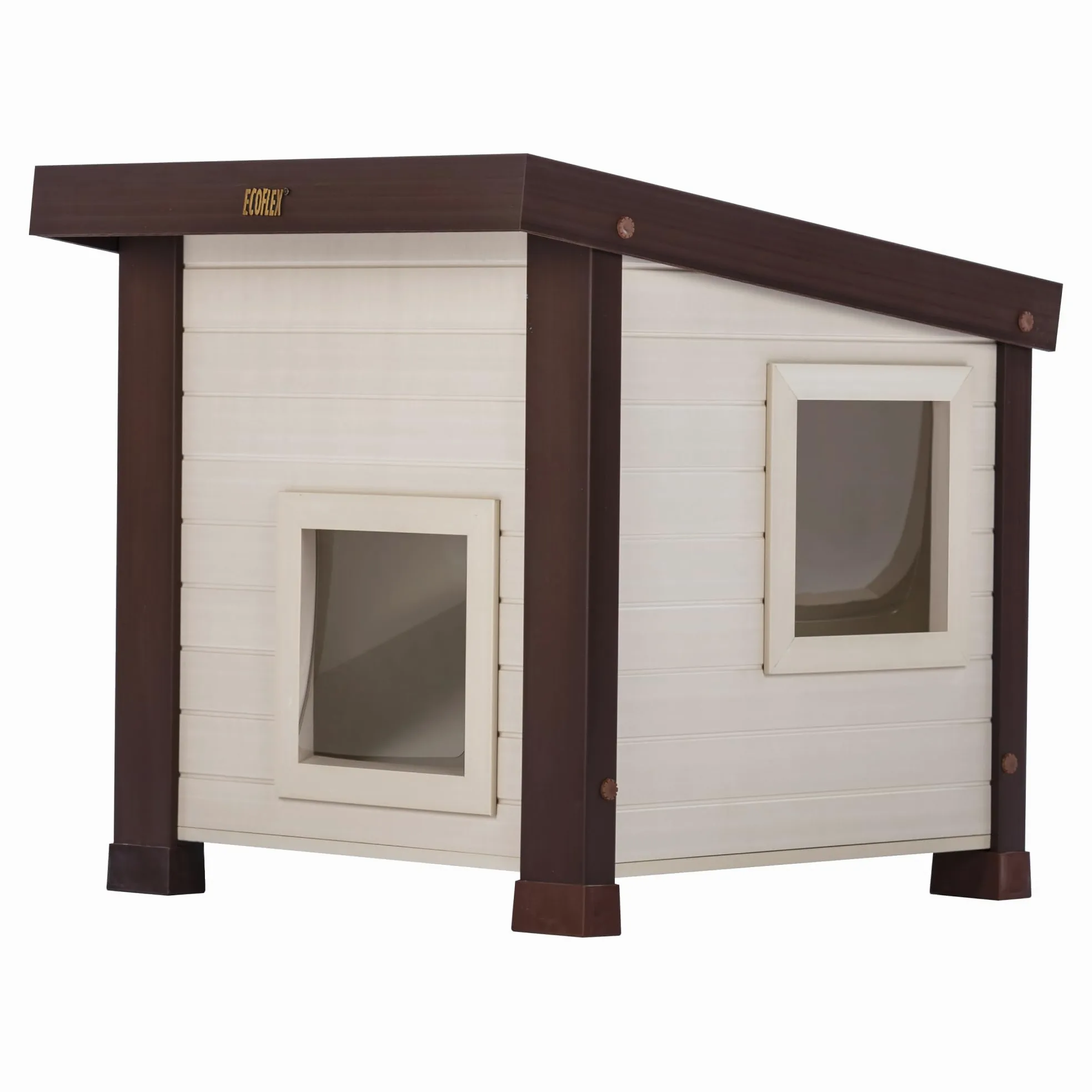 New Age Pet Ecth350 ecoFLEX Albany Outdoor Feral Maison pour Chat Multicolore