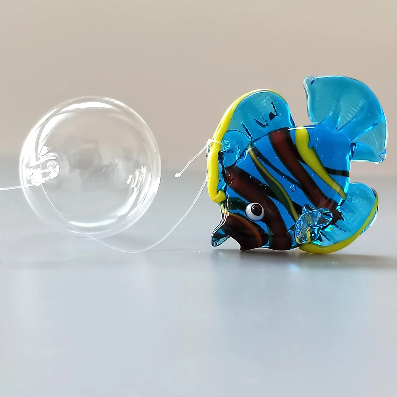 Lot de 6 boules flottantes en verre coloré pour aquarium