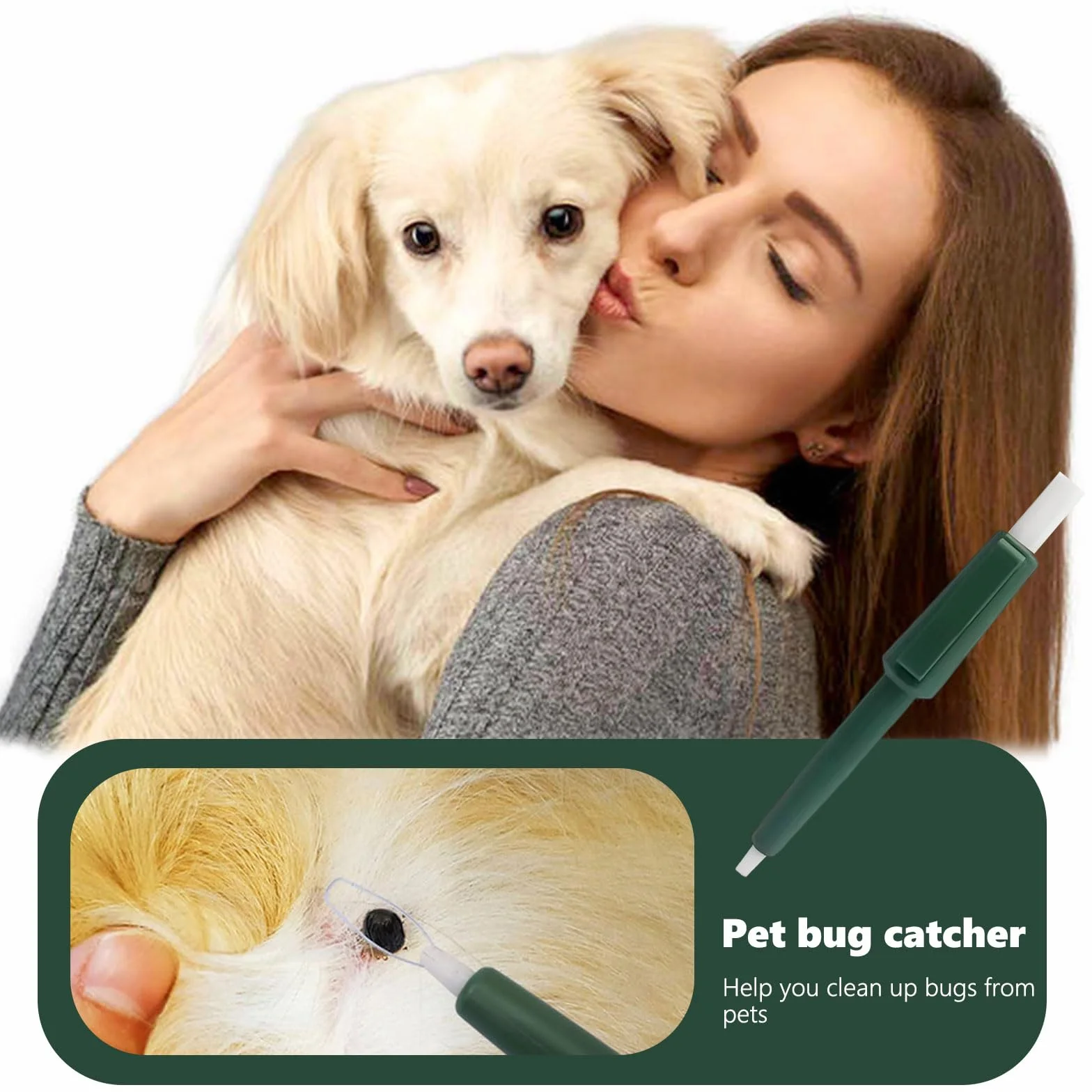 Stylo Anti-Tiques pour Animaux De Compagnie, Outil de Retrait de tiques Portable pour Chats, Chiens et Humains
