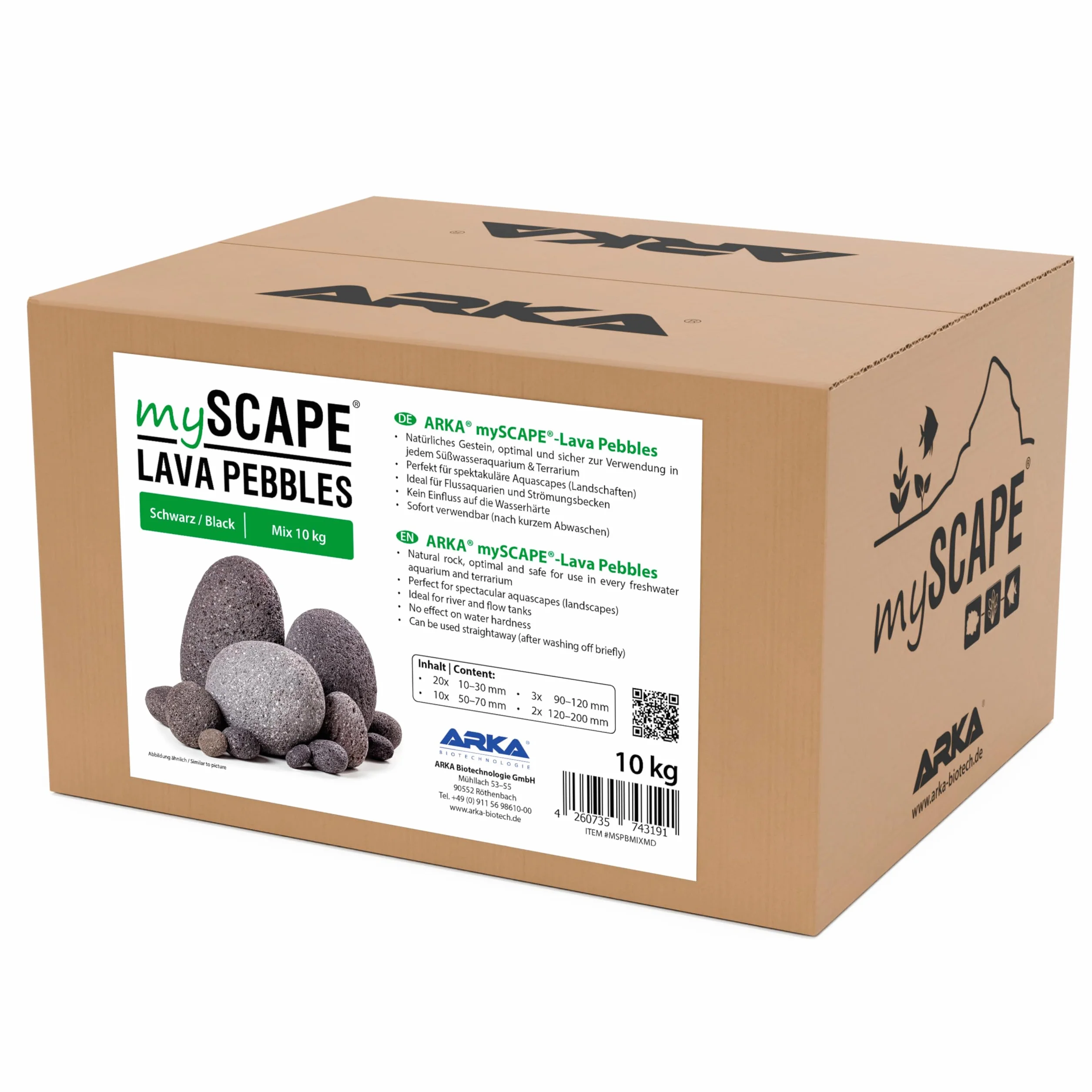 ARKA mySCAPE Lava Pebbles pour aquascaping dans Aquariums d'eau Douce