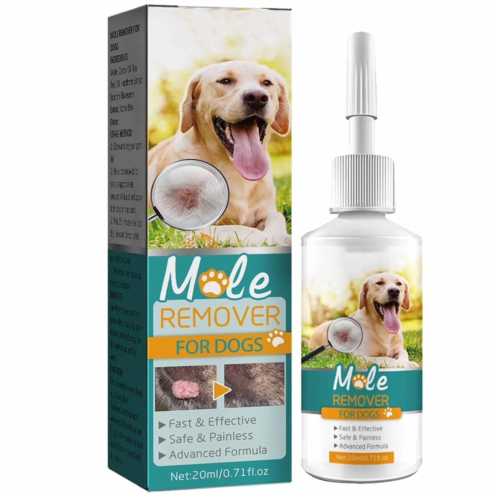 Éliminateur de Verrues pour Chiens, Dissolvant Naturel, Traitement Efficace, 20 ml