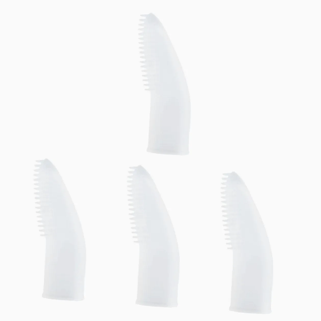 SUPVOX 4pièces Brosse à Dents Pour Chien Silicone Outil De Nettoyage Pour Animaux De Compagnie Brosse à Doigt Pour Prendre Soin Des Dents Et Gencives De Votre Chien
