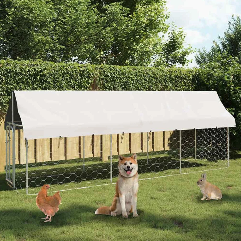 Chenil extérieur avec toit 400x100x150 cm