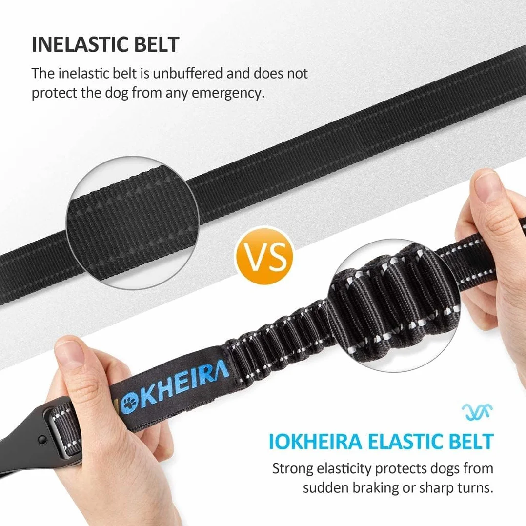 IOKHEIRA ceinture sécurité chien absorption d'énergie harnais LATCH ISOFIX