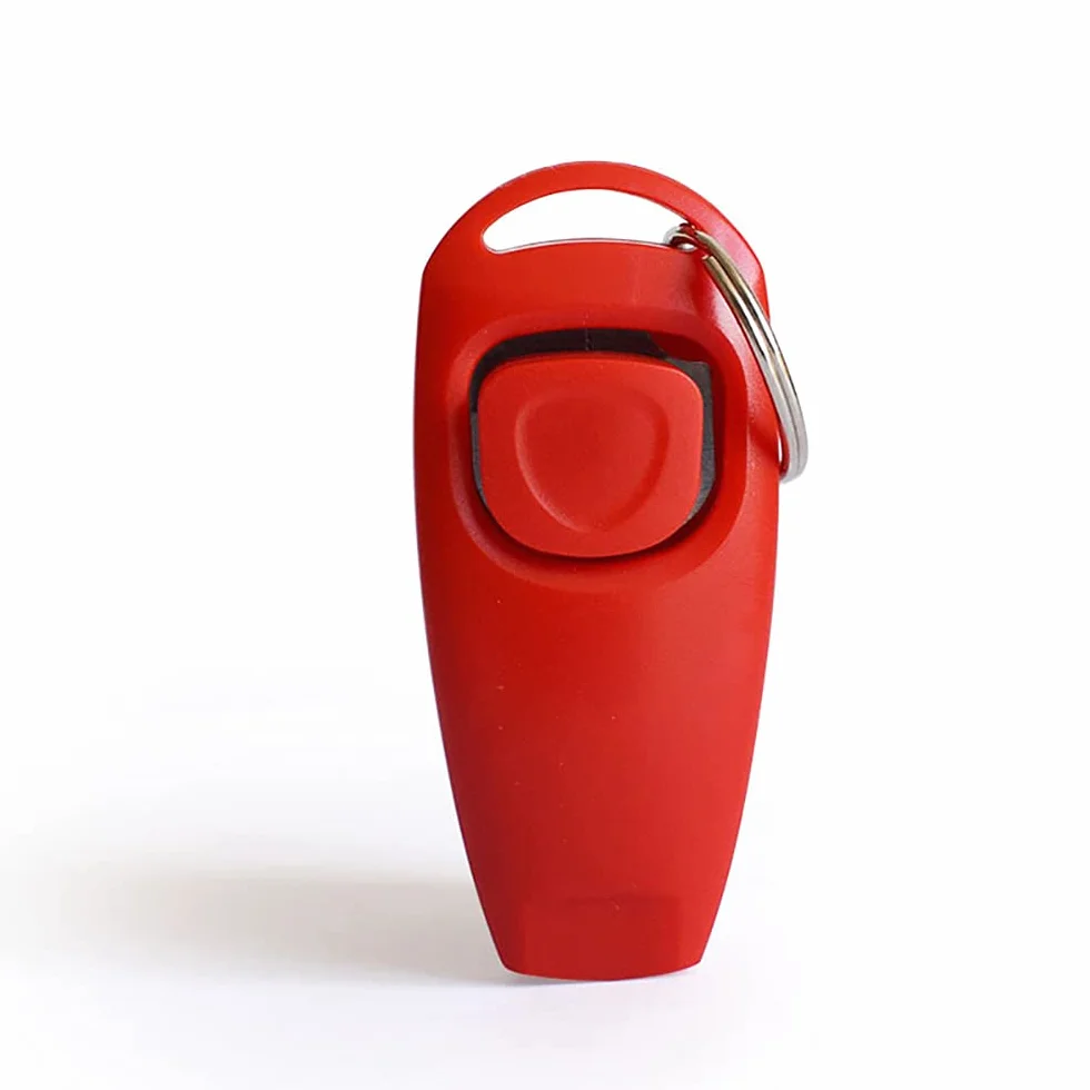 Clicker et sifflet 2 en 1 pour chien et chat Rouge