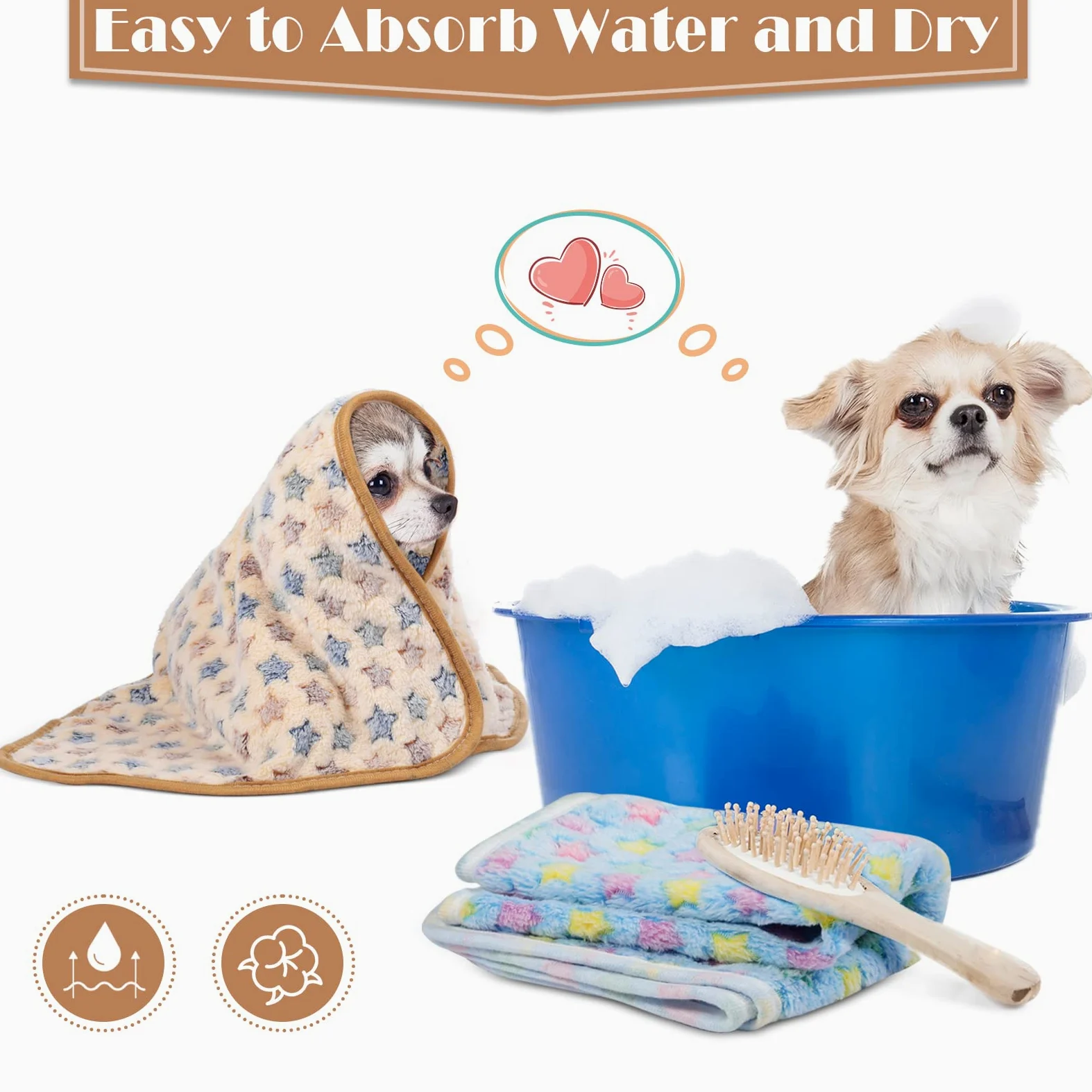 Lot de 12 couvertures chaudes en polaire pour chien et chat avec motif de patte de chien, d'os, d'étoile, d'éléphant, pour petit chien, chat, chiot, couleurs mélangées