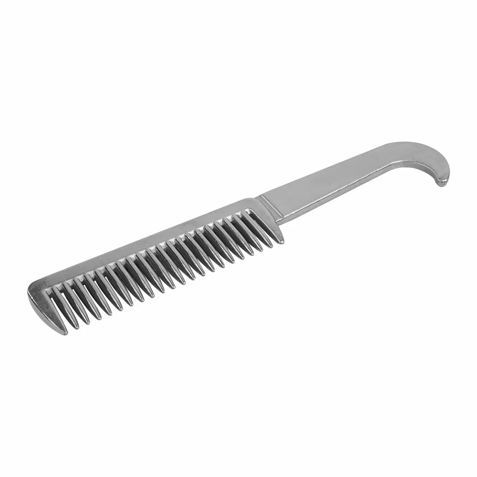 Namvo Peigne à crinière et à Queue de Cheval en Alliage d'aluminium, Outil de toilettage pour Chevaux, Peigne pour bétail pour éliminer Les nœuds de sous-Poil lâches