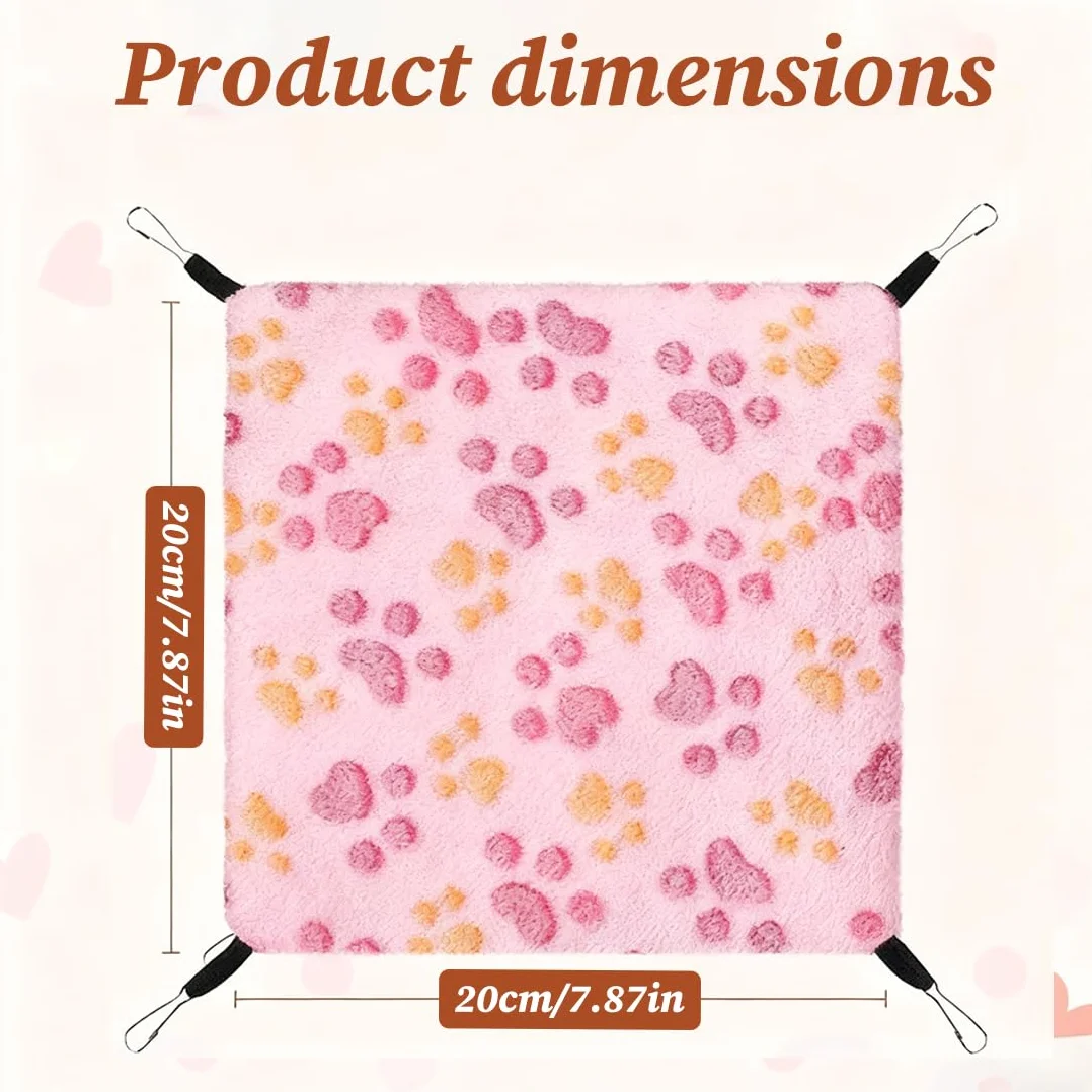 1 Pièce Hamac pour Cochons d'Inde et Petits Animaux, Doux et Chaud en Polaire, Accessoire pour Cage, Lit Suspendu pour Dormir, Rats, Furets, Hamsters (Étoile)