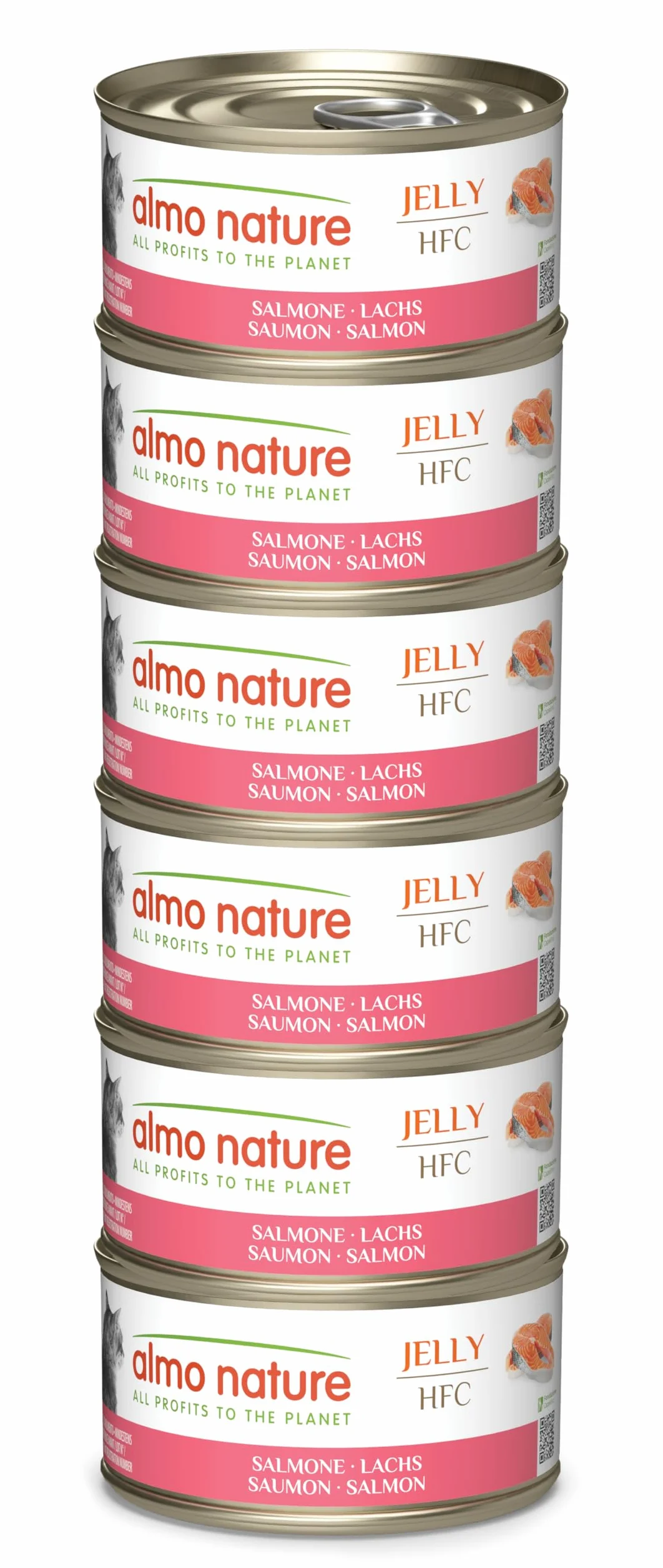 Almo Nature HFC Jelly Nourriture Humide pour Chats Saumon 70g Lot de 6