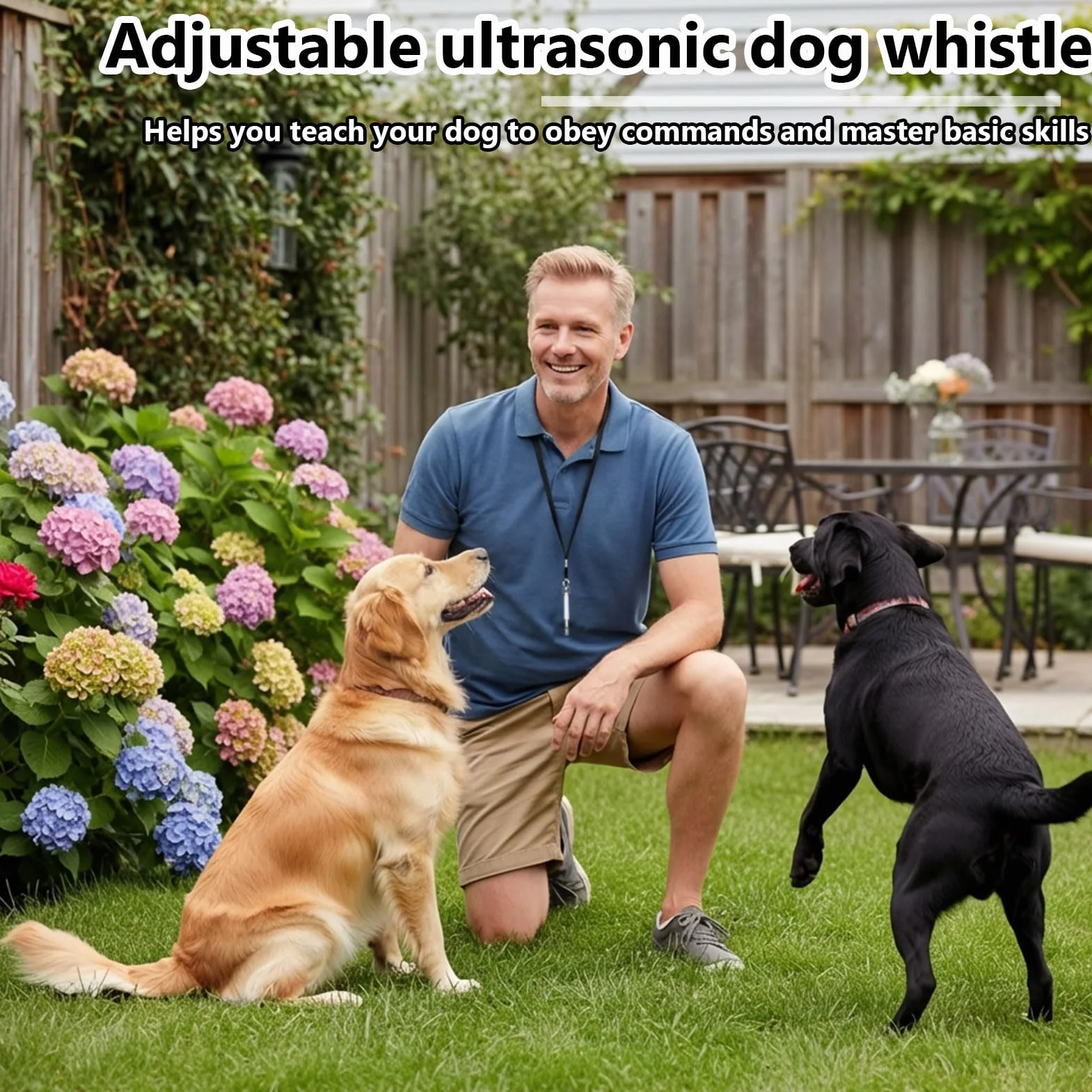 Sifflet Ultrason Chien Anti Aboiement 2 pièces Noir et Blanc