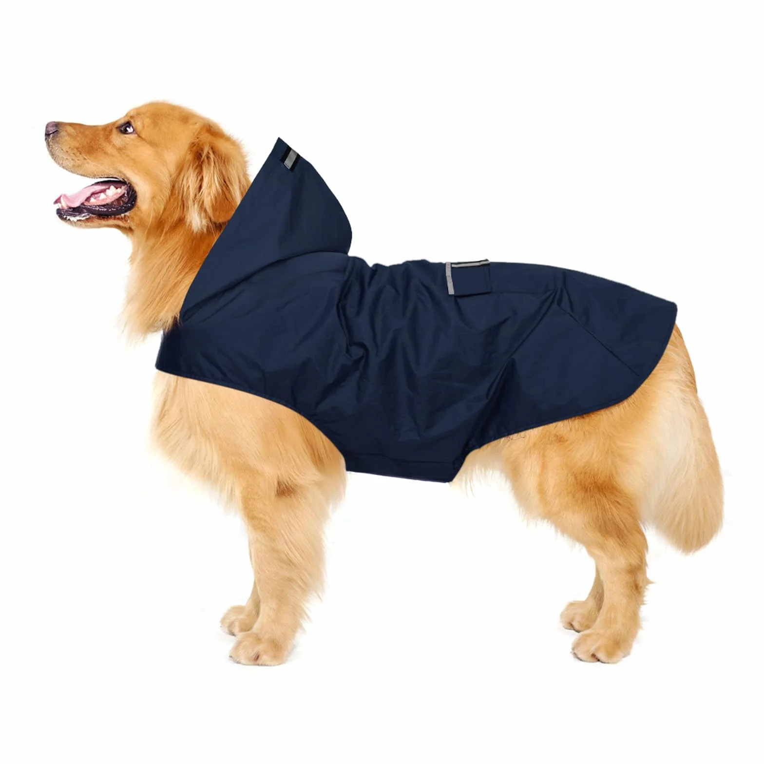 Imperméable pour Chien Zellar avec Capuchon, imperméable pour Chien 100% étanche ultraléger et aéré avec Bandes réfléchissantes pour Chiens Moyens à Grands(5XL, Bleu)