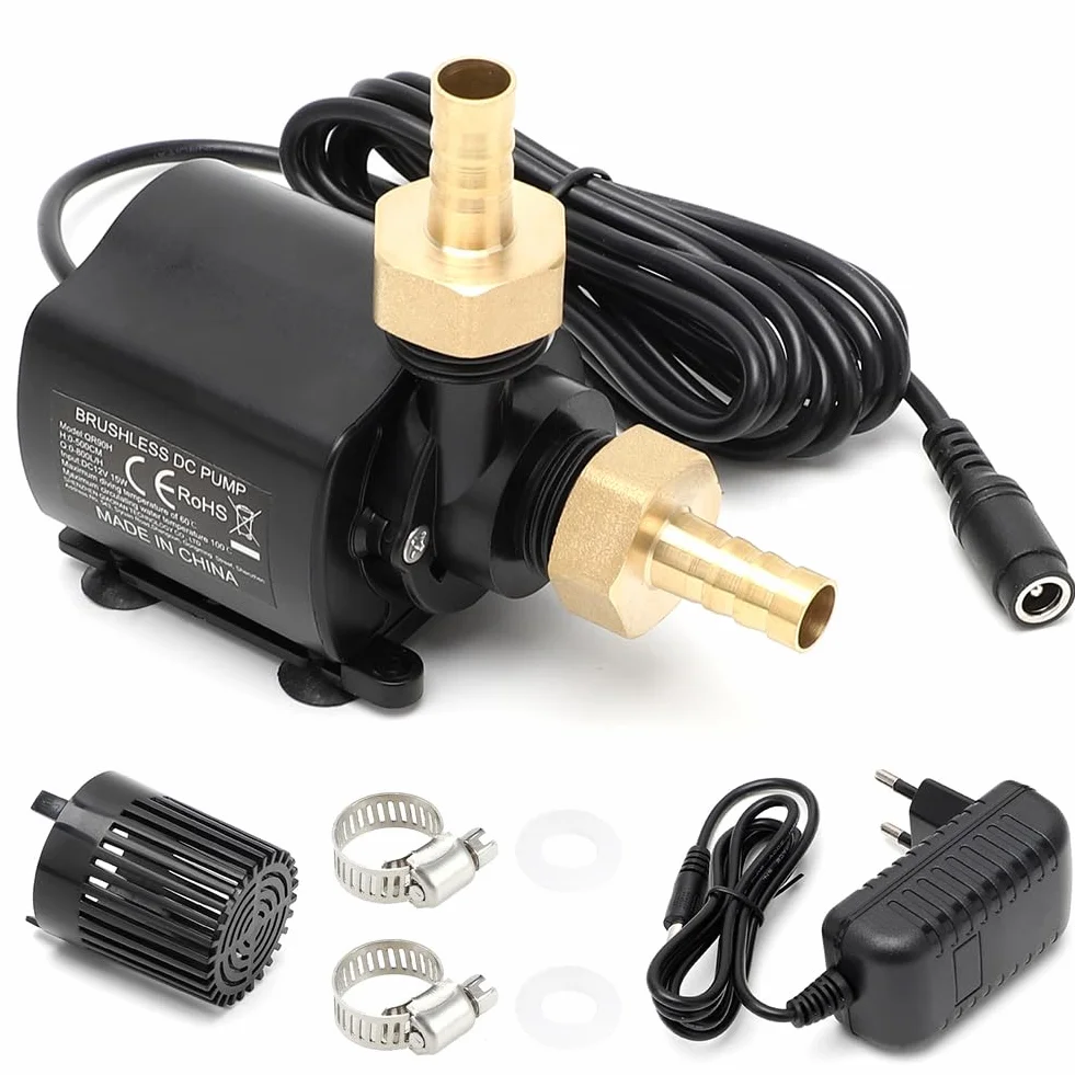 Pompe à eau 12V 800 l/h 5 vitesses 5 m pour bassin aquarium fontaine