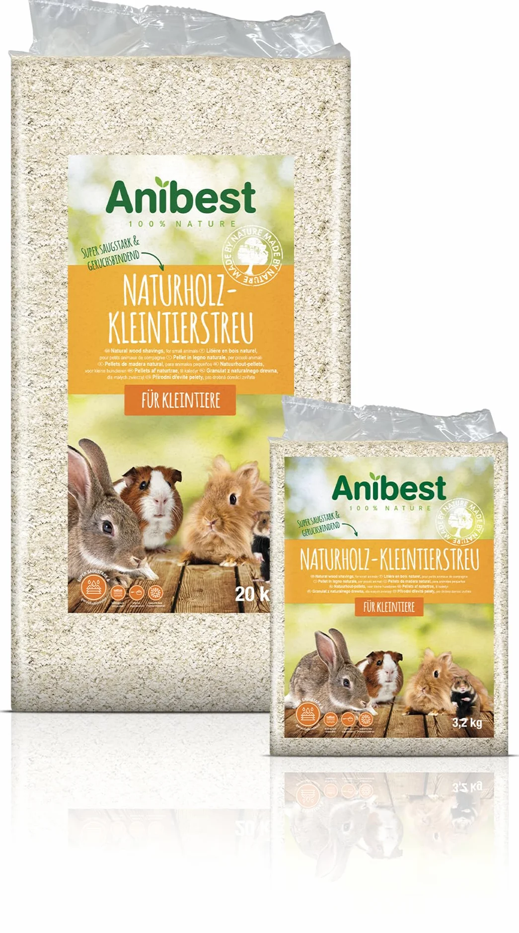 Anibest Copeaux de Bois pour Petits Animaux 3.2KG