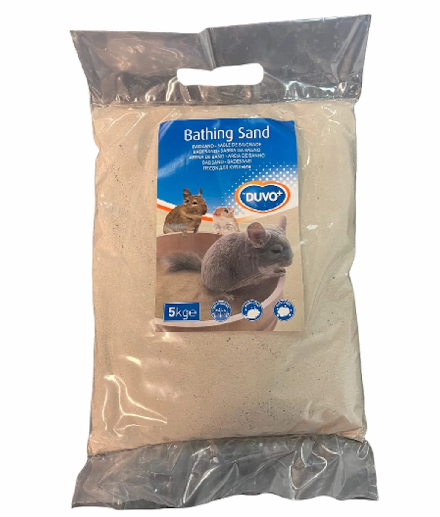 duvoplus Bain de Sable 5kg pour Chinchillas et Hamsters, Soin Naturel de la Peau, sans poussière