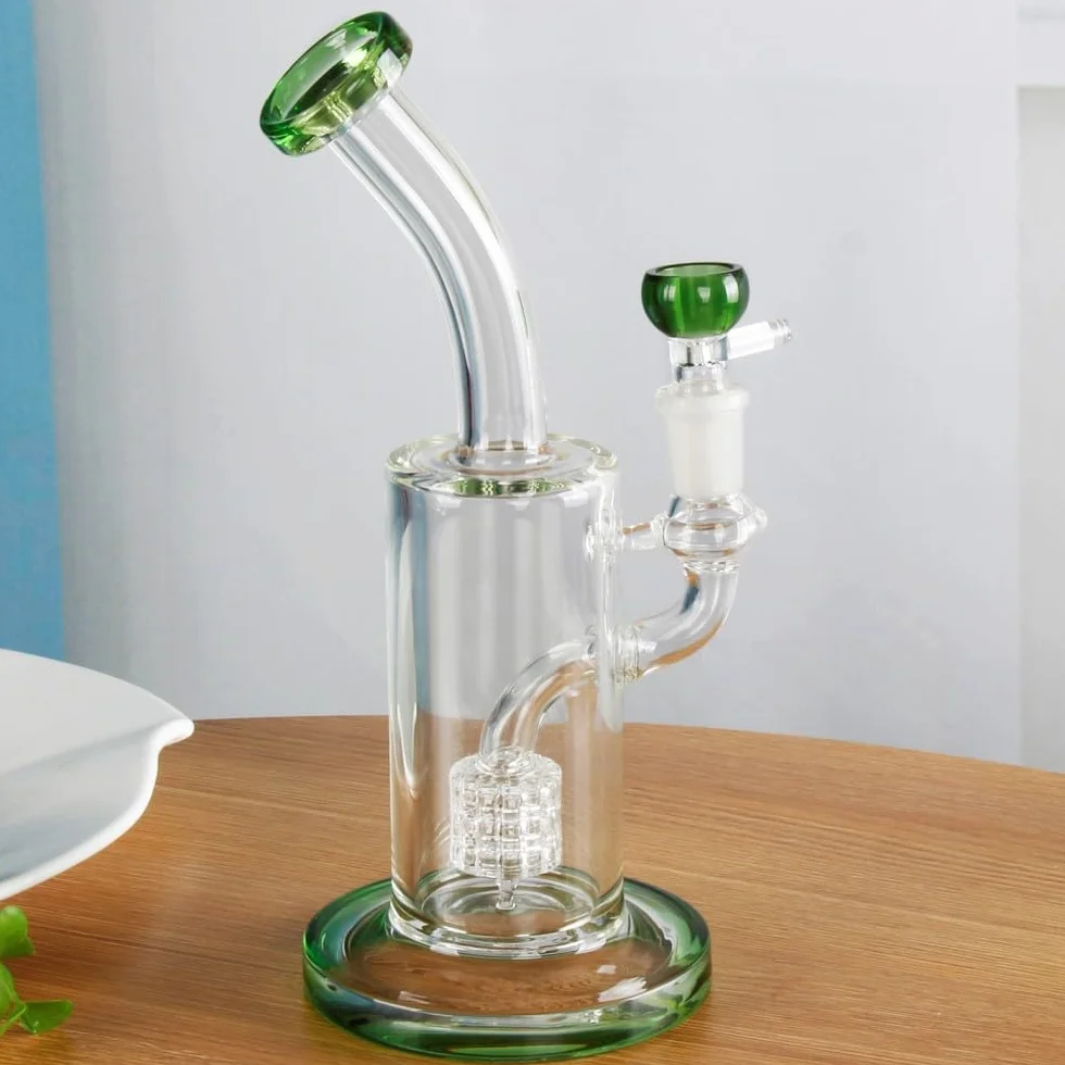 Bong en Verre avec Cage à Oiseaux, Pipe à Eau 21 cm, Bol 14,5 mm