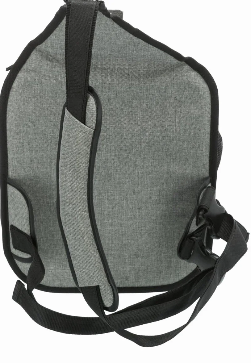 TRIXIE Sac ventral Savina en Nylon Noir/gris 30 × 33 × 26 cm