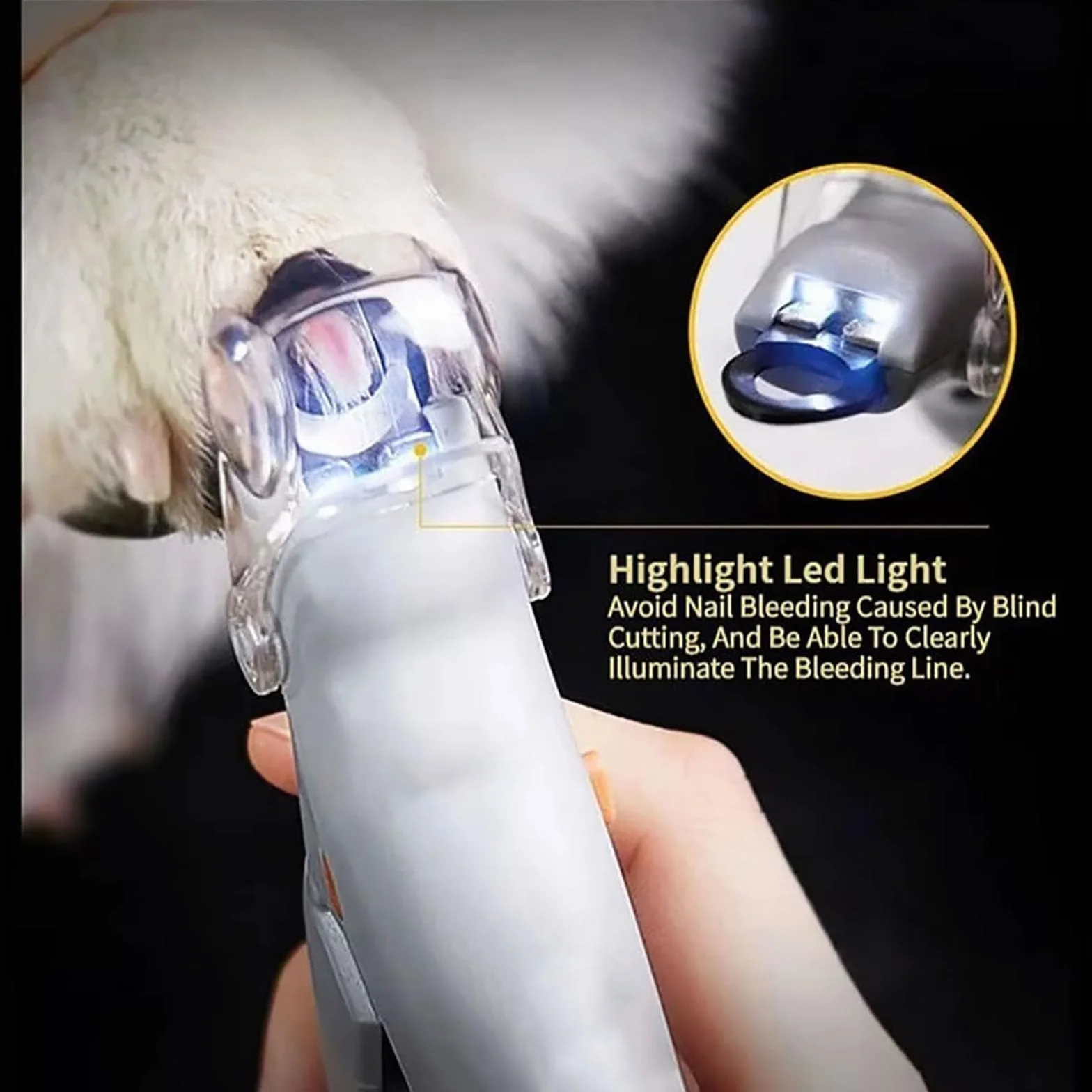 PawThentic Coupe-Ongles pour Animaux de Compagnie LED Loupe PréciseClip 2 Pièces