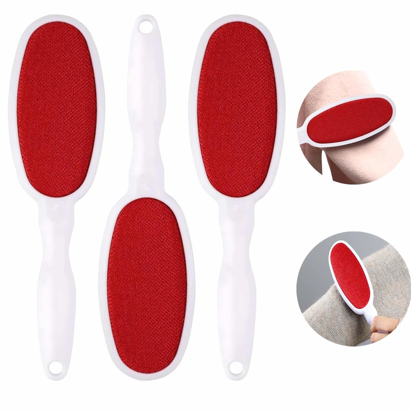 Brosse Anti-Peluches pour Chat et Chien 3 Pièces - Élimine Poils et Poussière des Vêtements