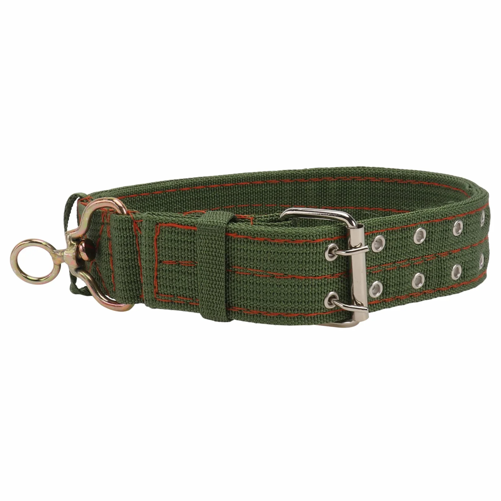 Collier pour Moutons en Toile Vert, Boucle Anti- Confortable, Réglable pour Animaux D'élevage, Traction et L'attache du Bétail