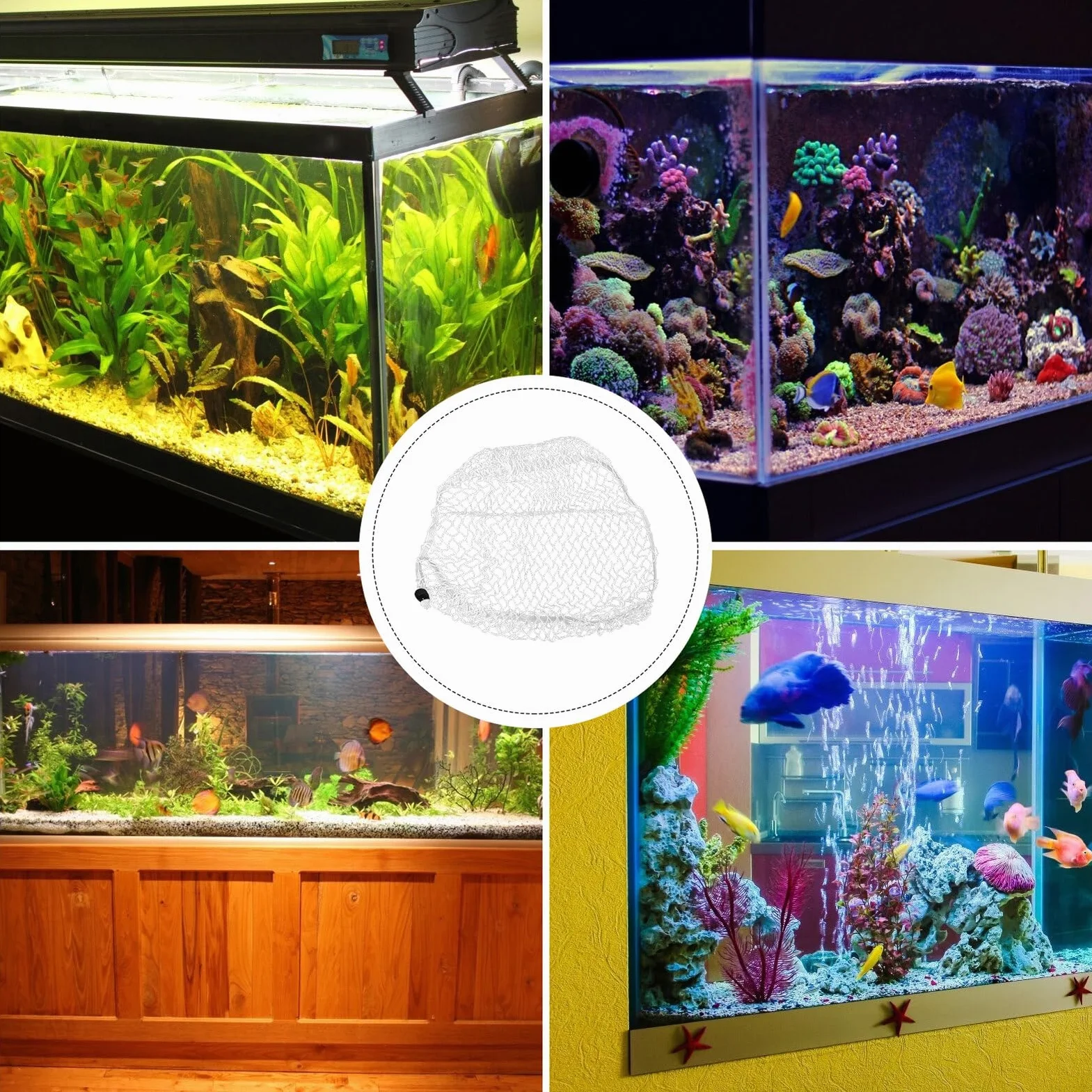 VICASKY Filet de Protection Anti-Évasion en Nylon pour Aquarium et Terrarium 35 x 50 cm