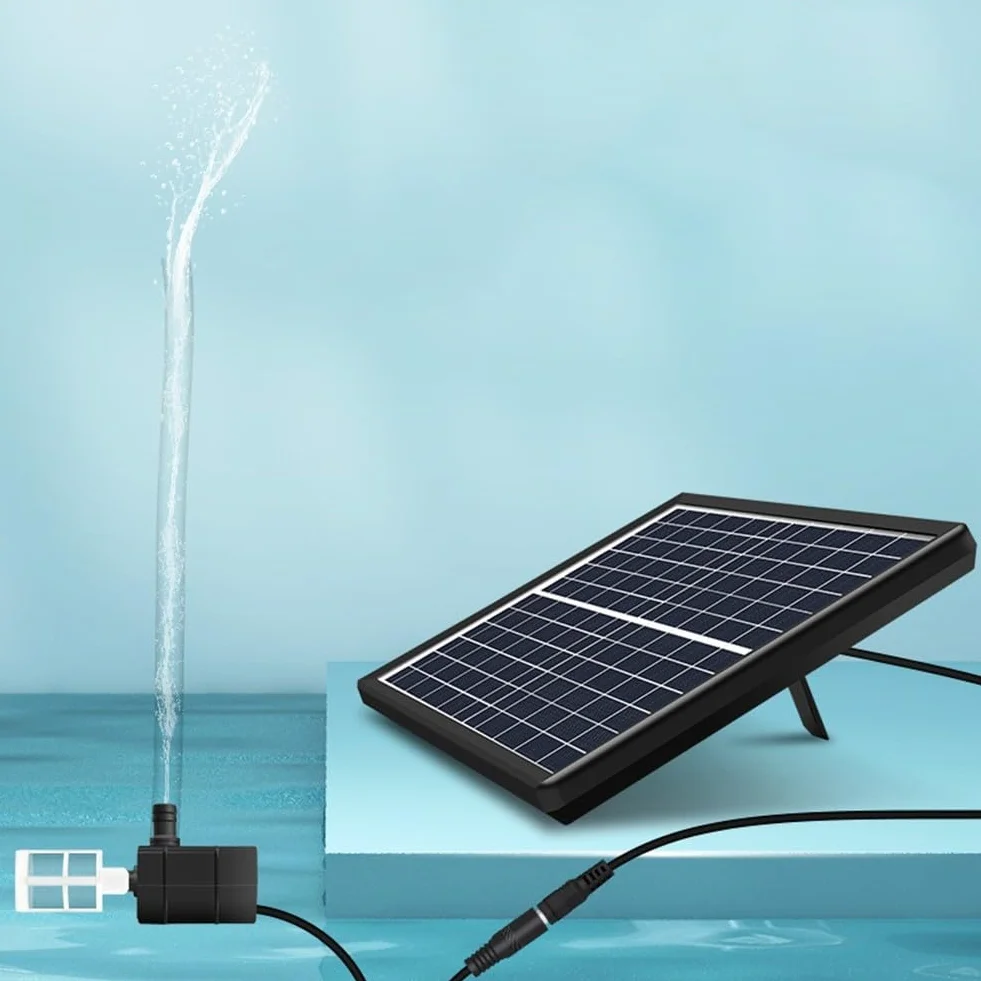 HpLive Pompe solaire pour étang 6W 9V 240L/h 2,5M
