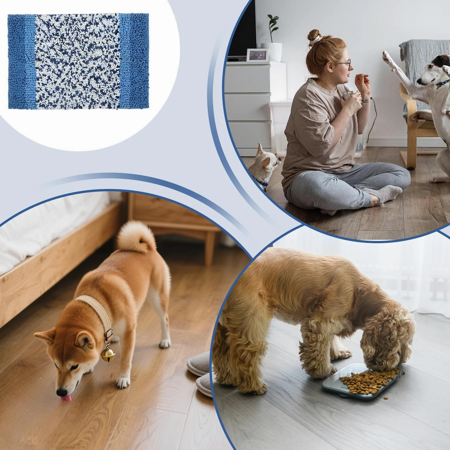Tapis De Fouille pour Chien Jouet Distributeur enrichissement pour Chien | Tapis interactif recherche alimentation lente chiot Accessoire Entraînement