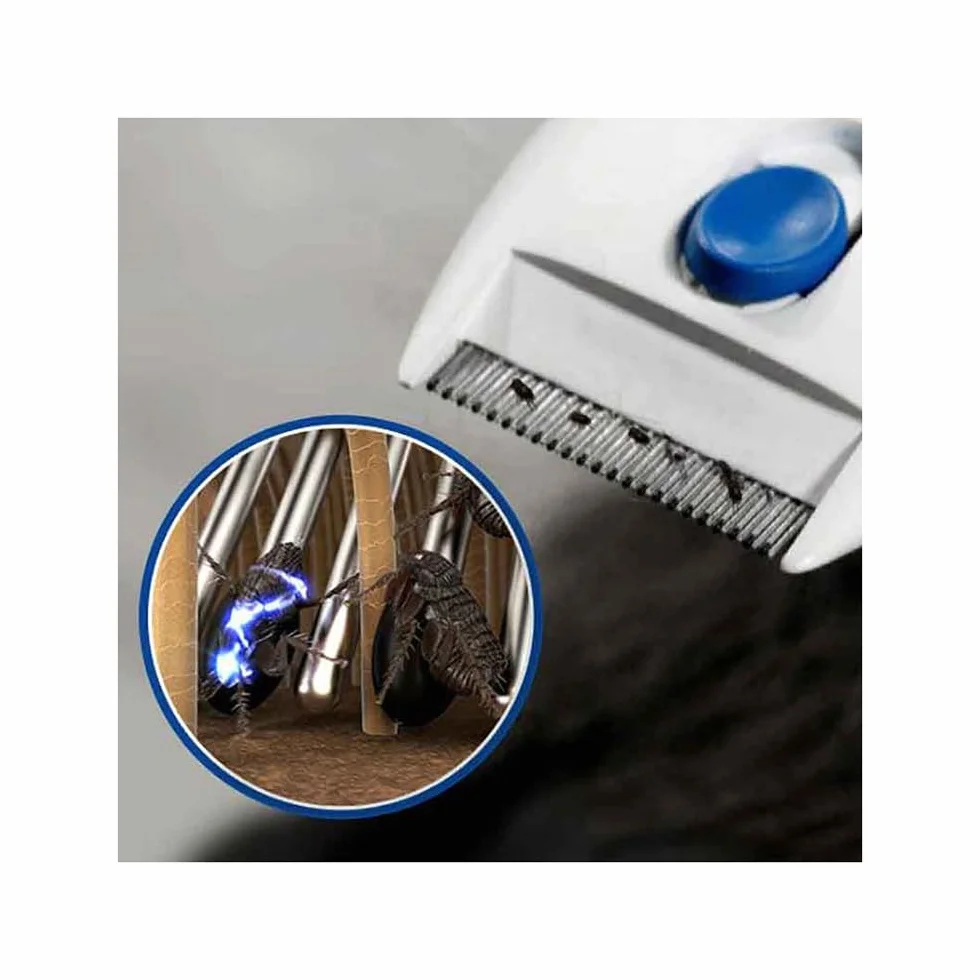 Peigne Anti Puces Électrique pour Chien et Chat Élimination Efficace des Puces
