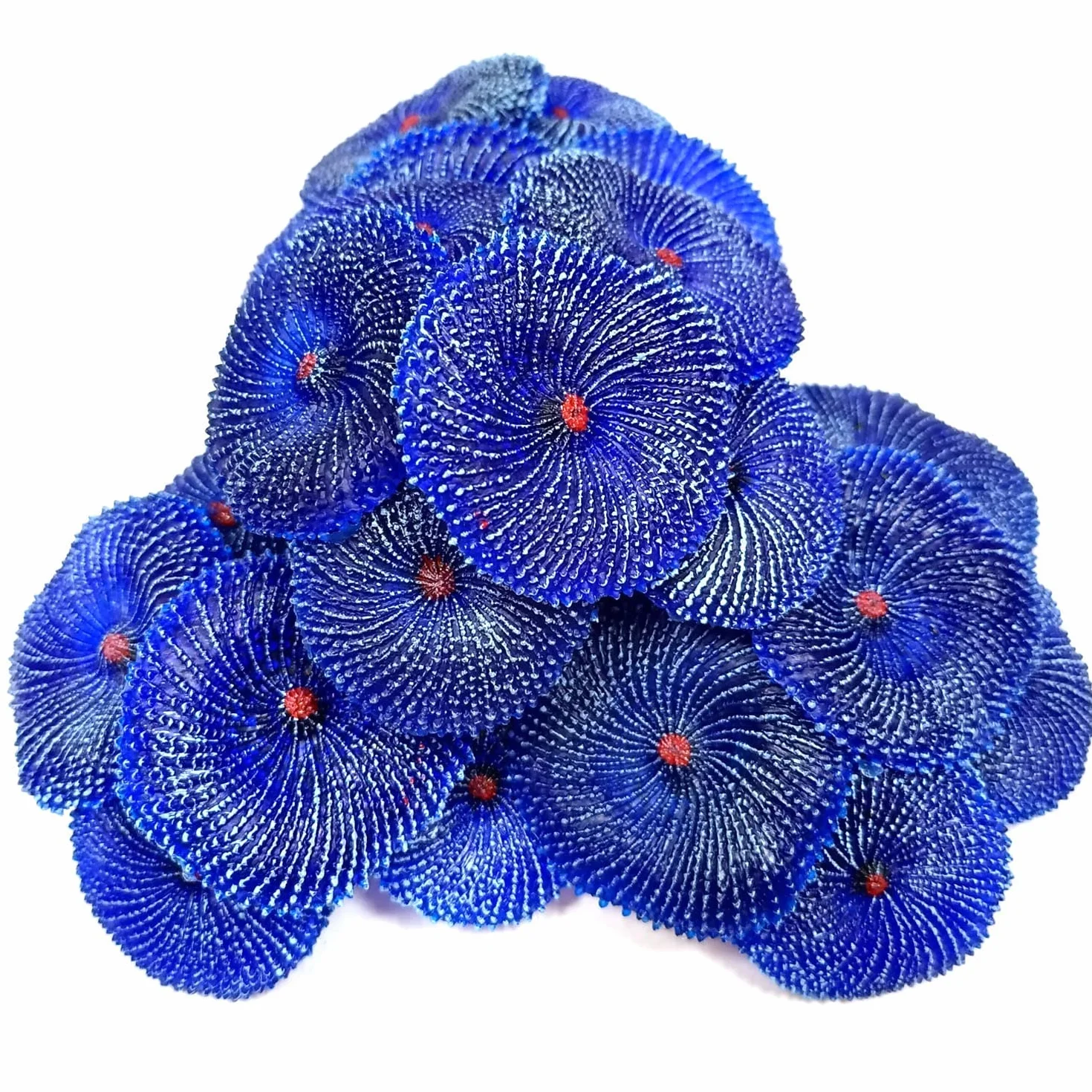 Faux Corail Artificiel 4 pièces Décorations Aquarium Bleu Corail