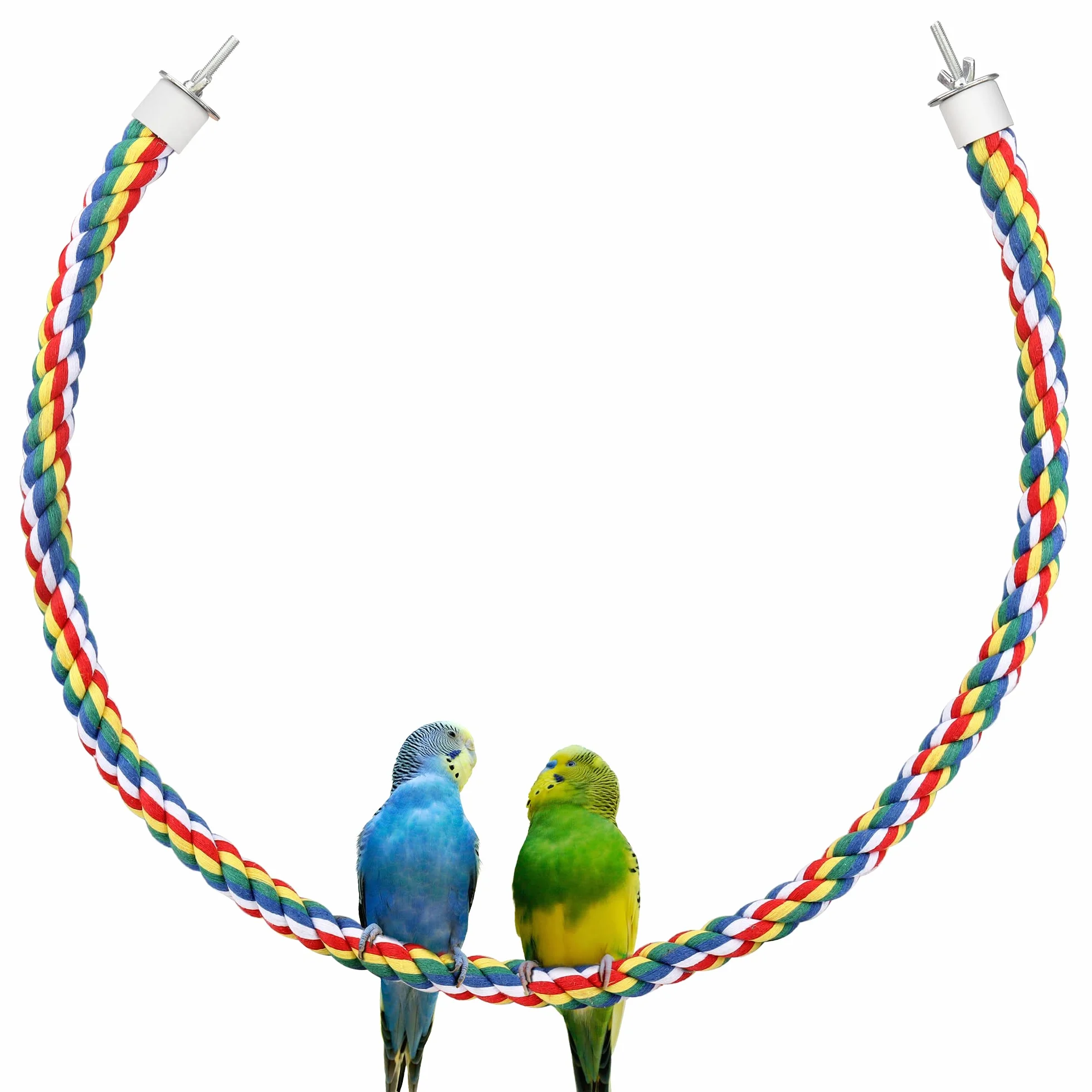 Perchoir Perroquet Corde 105cm Escalade pour Calopsitte Inséparables Oiseaux