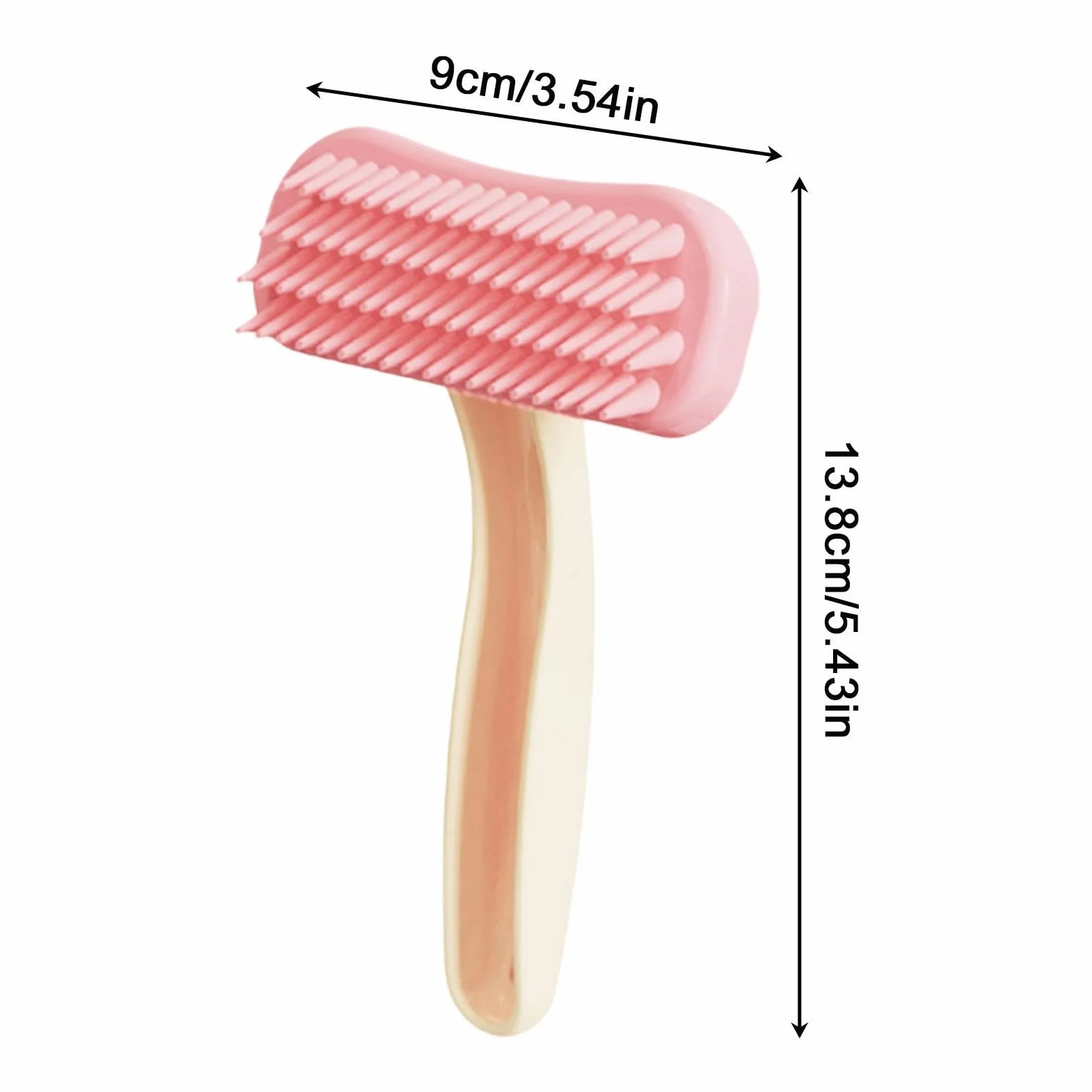 Brosse de massage en silicone pour lapins chats chiots - Peigne de toilettage doux ABS 13,8 cm