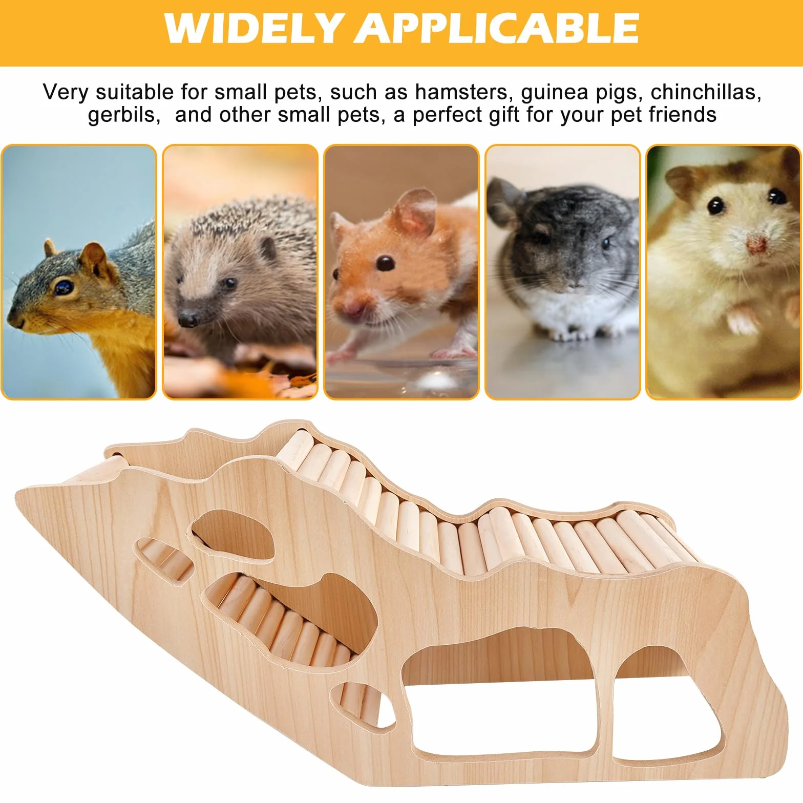 Maison Cochon d'Inde Bois, Tunnel Cochon d'Inde, Cabane Cochons D'indes, Maison pour Cochons D'indes avec échelle d'escalade, Maisons Rongeur Maisons De Hamster pour Gerbilles