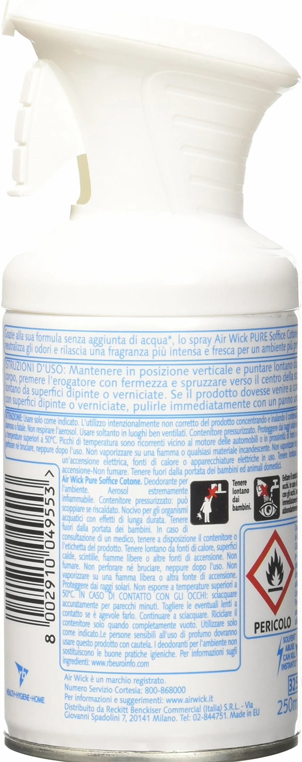 Air Wick Pure Spray Souple Coton 6 x 250 ml