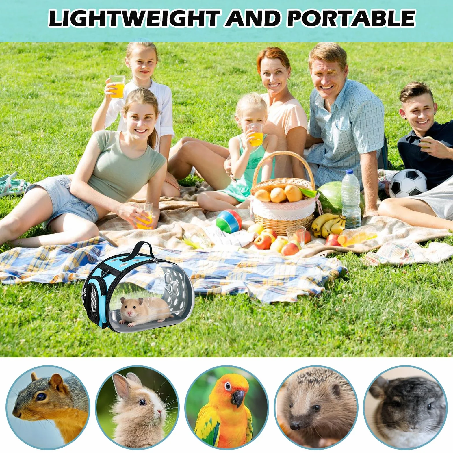 Sac de Transport Lapin Pliable Cage Caisse pour Chat Meerschweinchen Petit Oiseau Animaux